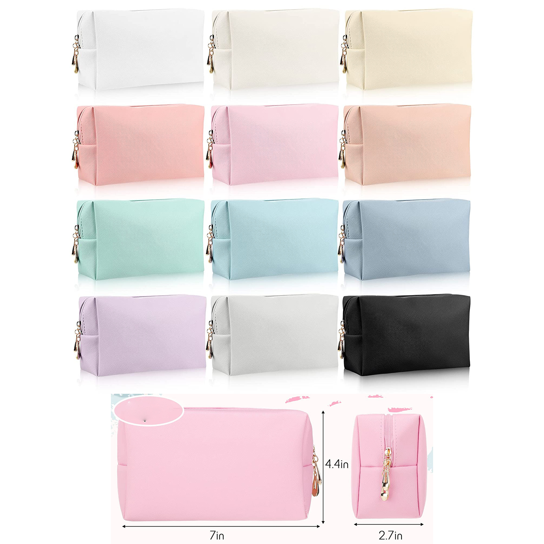 Water Resistant PU Leather Cosmetic Bag 2