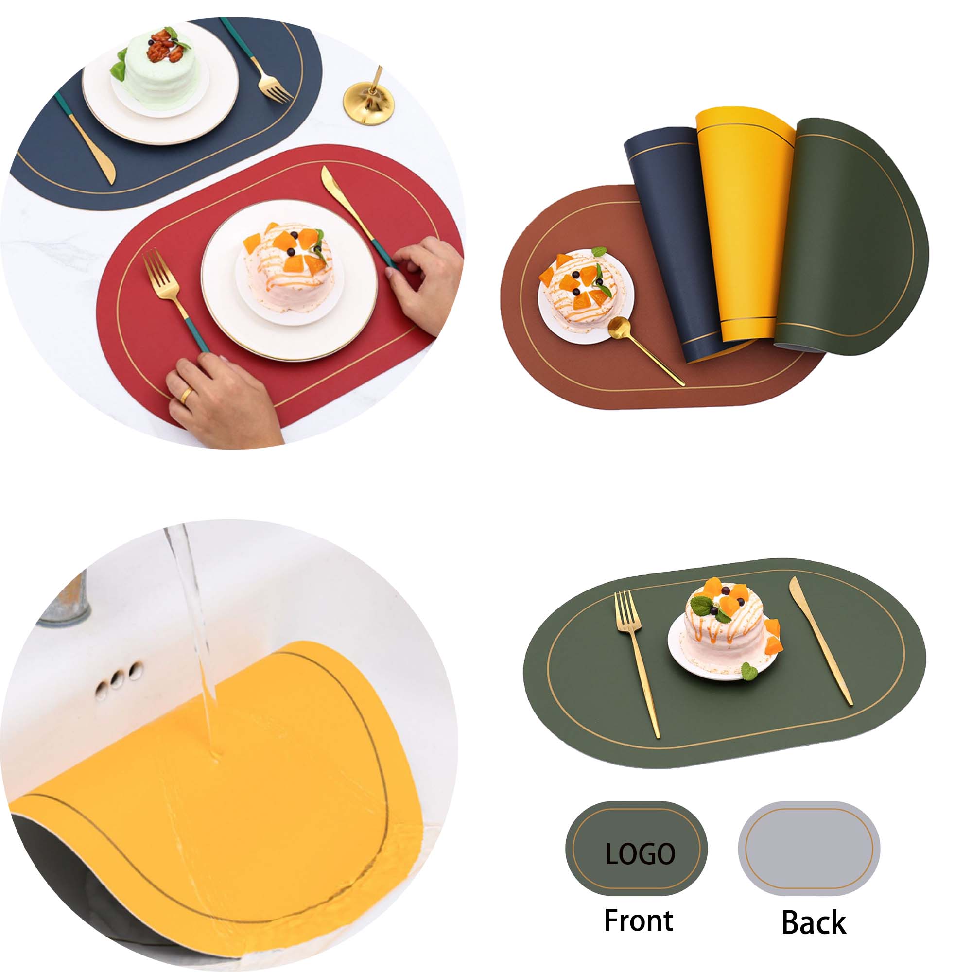 Easy-Wash Faux Leather Placemats MOQ 50 3