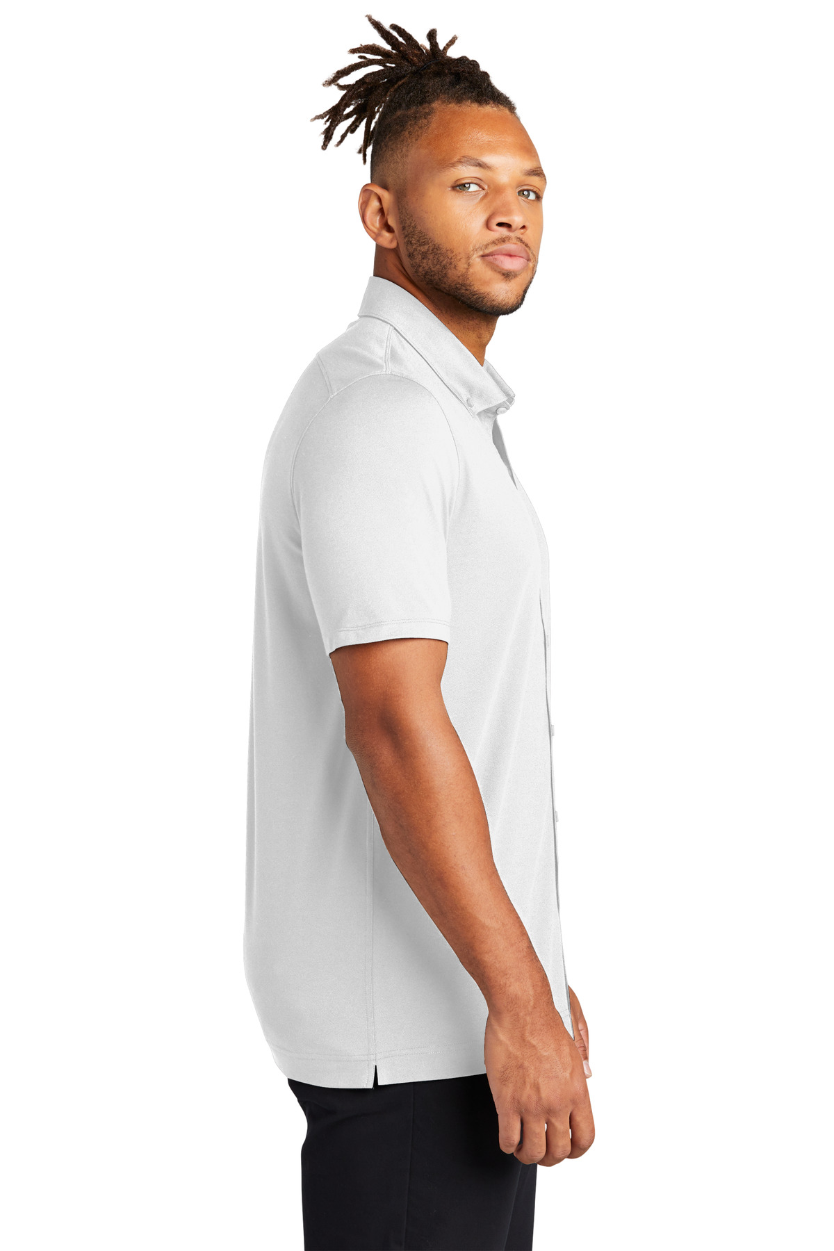 Mercer+Mettle Stretch Pique Full-Button Polo MM1006 19