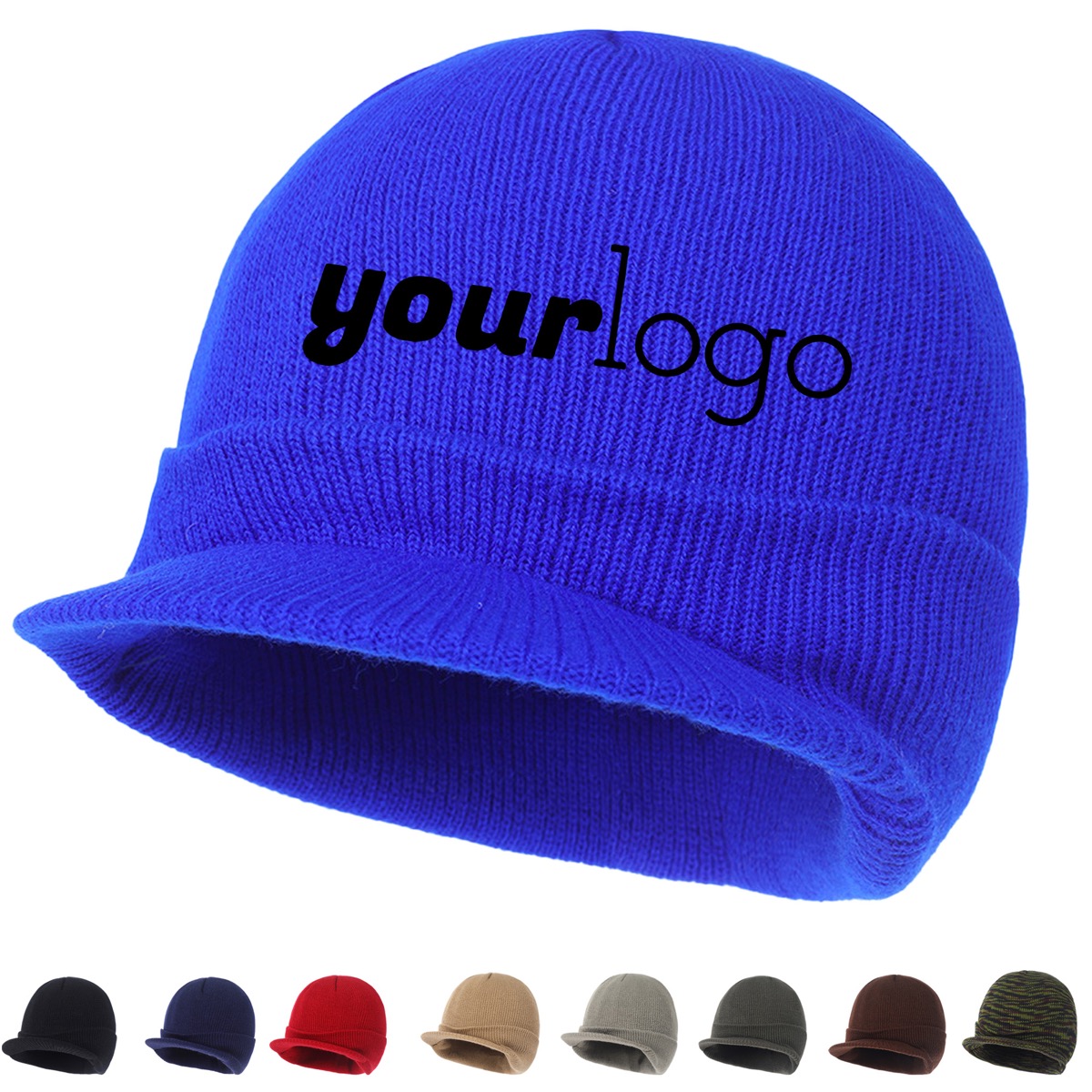 Versatile Knit Beanie with Brim for Men Winter Warmth 4
