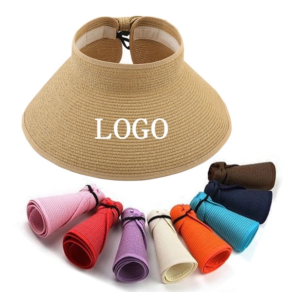 Foldable Roll Up Beach Straw Hat 2