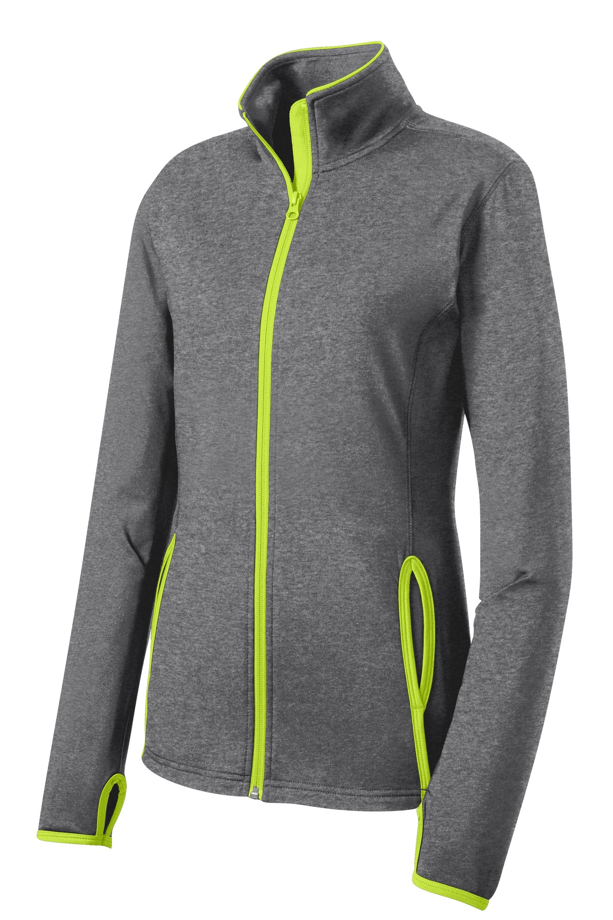 Sport-Tek Women's Sport-Wick Stretch Contrast Full-Zip Jacket. LST853 12