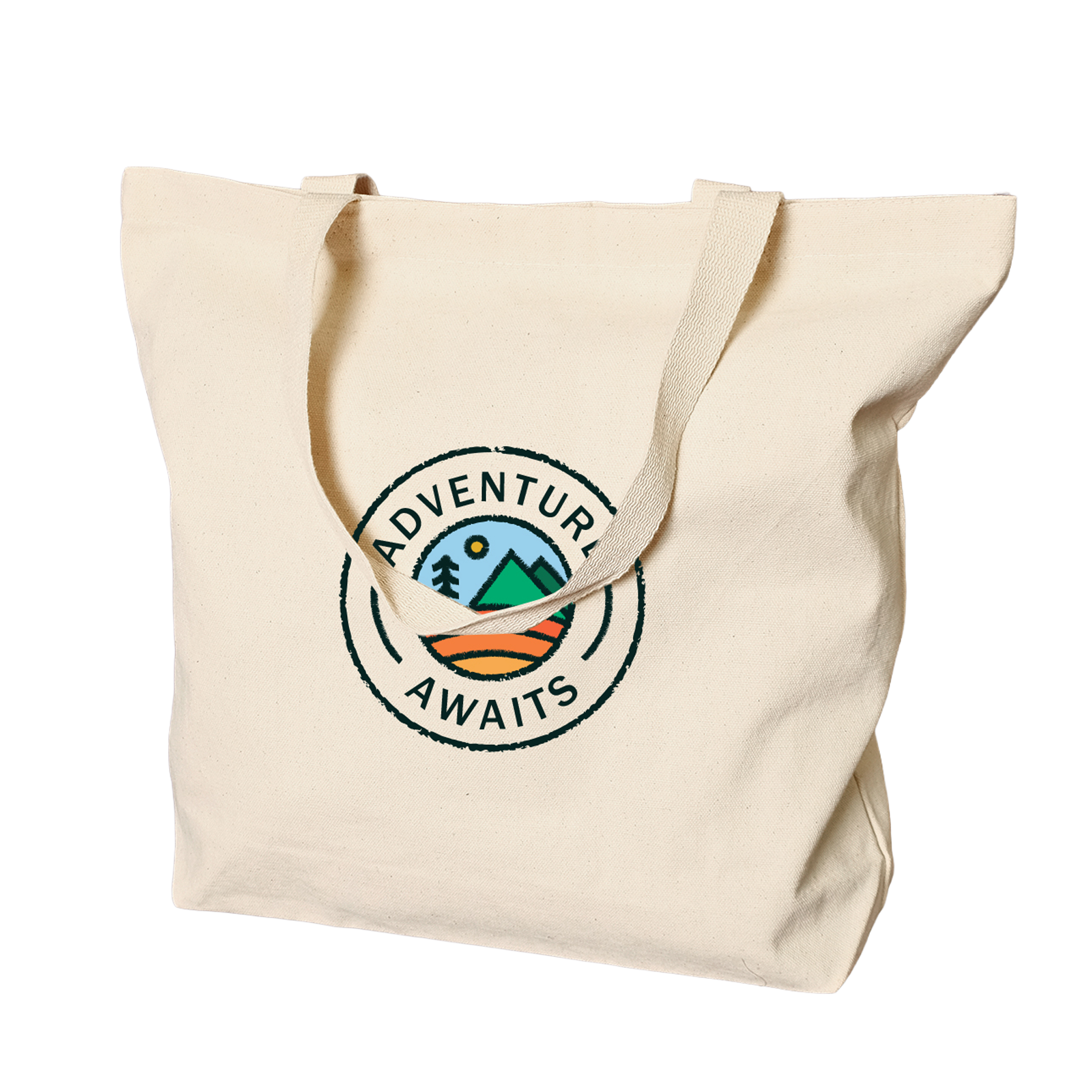 10 oz Cotton Canvas Tote Bag: 18" W x 15.5" H x 4" D 5