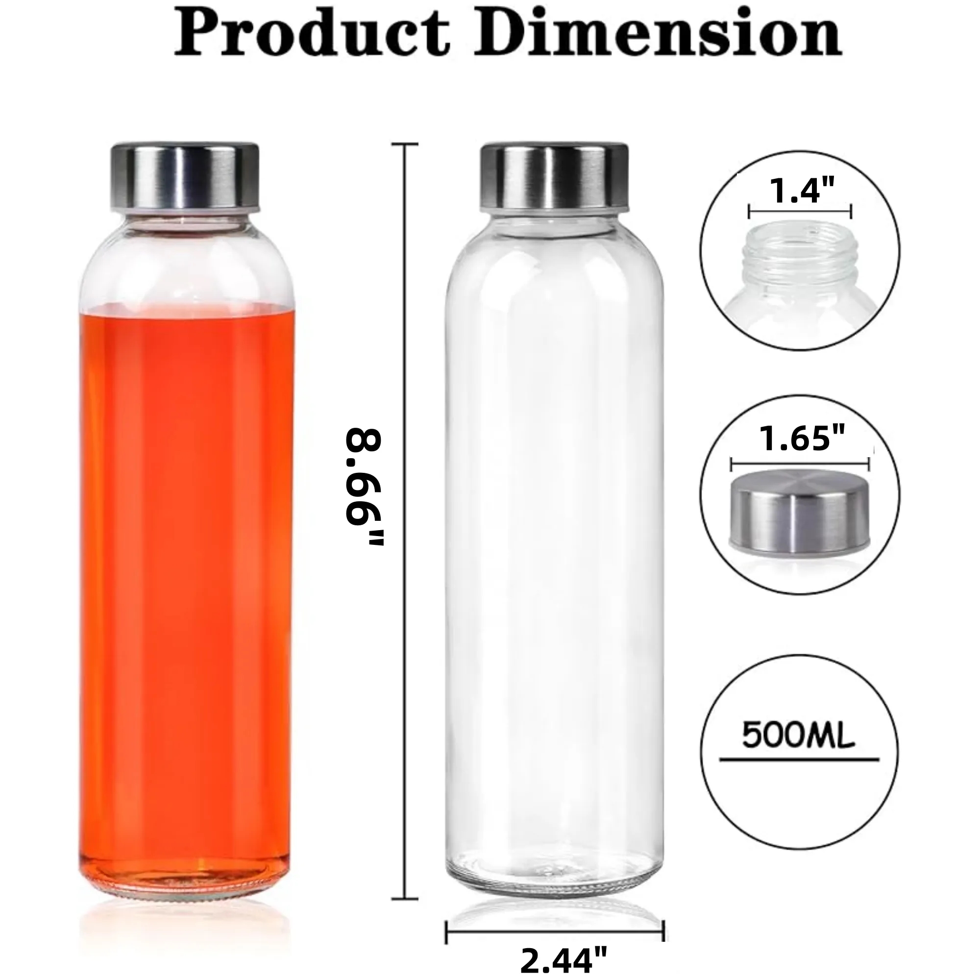 17oz Glass Drinking Cup 5