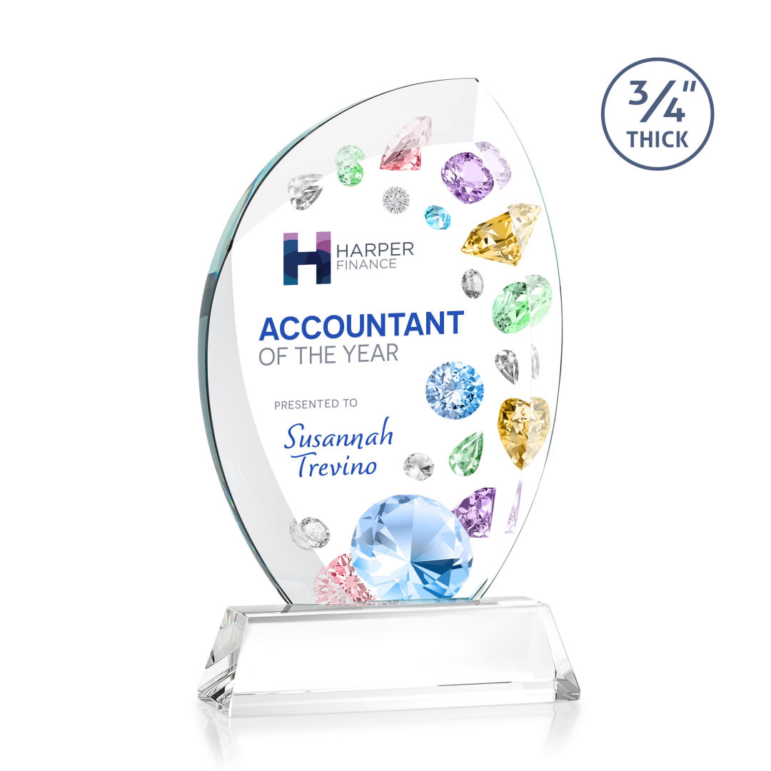 Wichita VividPrint™ Award on Newhaven Base - Clear