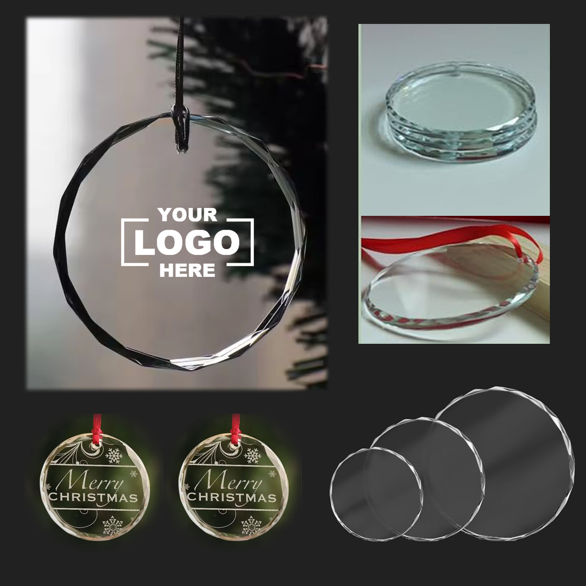 3 Inch Ornaments-Round Crystal 6