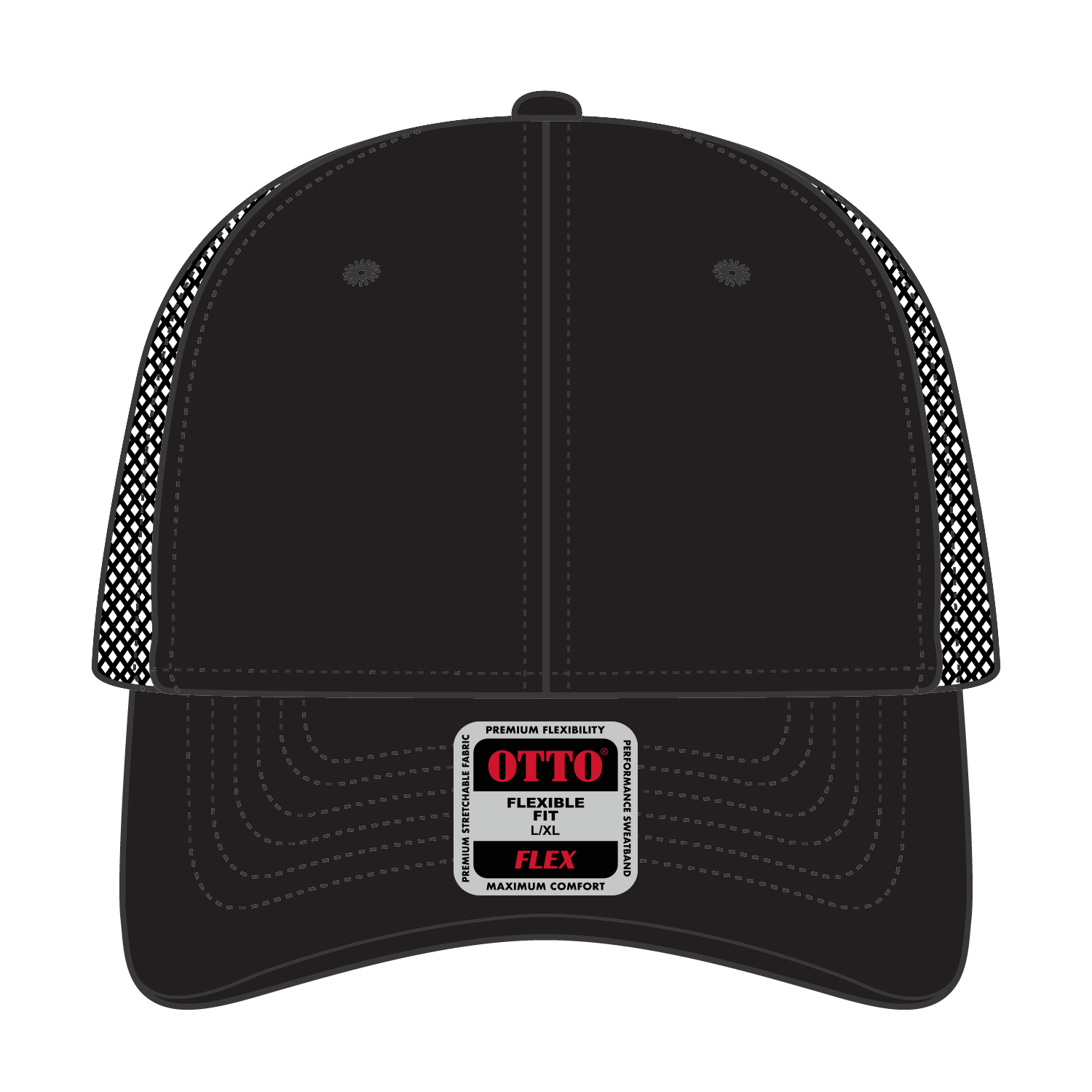 OTTO CAP® OTTO FLEX® Fitted 6 Panel Low Profile Mesh Back Trucker Hat 38