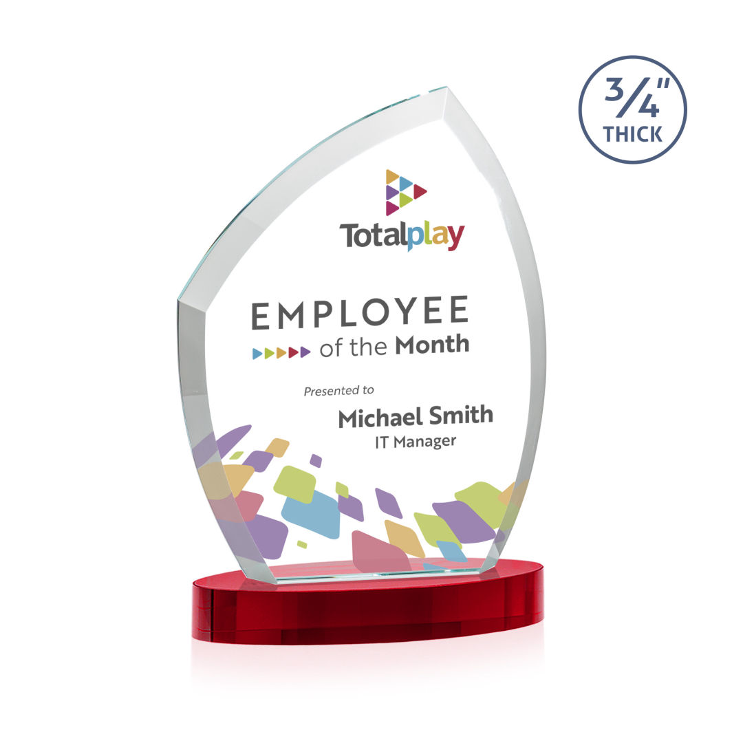Daltry VividPrint™ Award on Alberton Base - Red 2