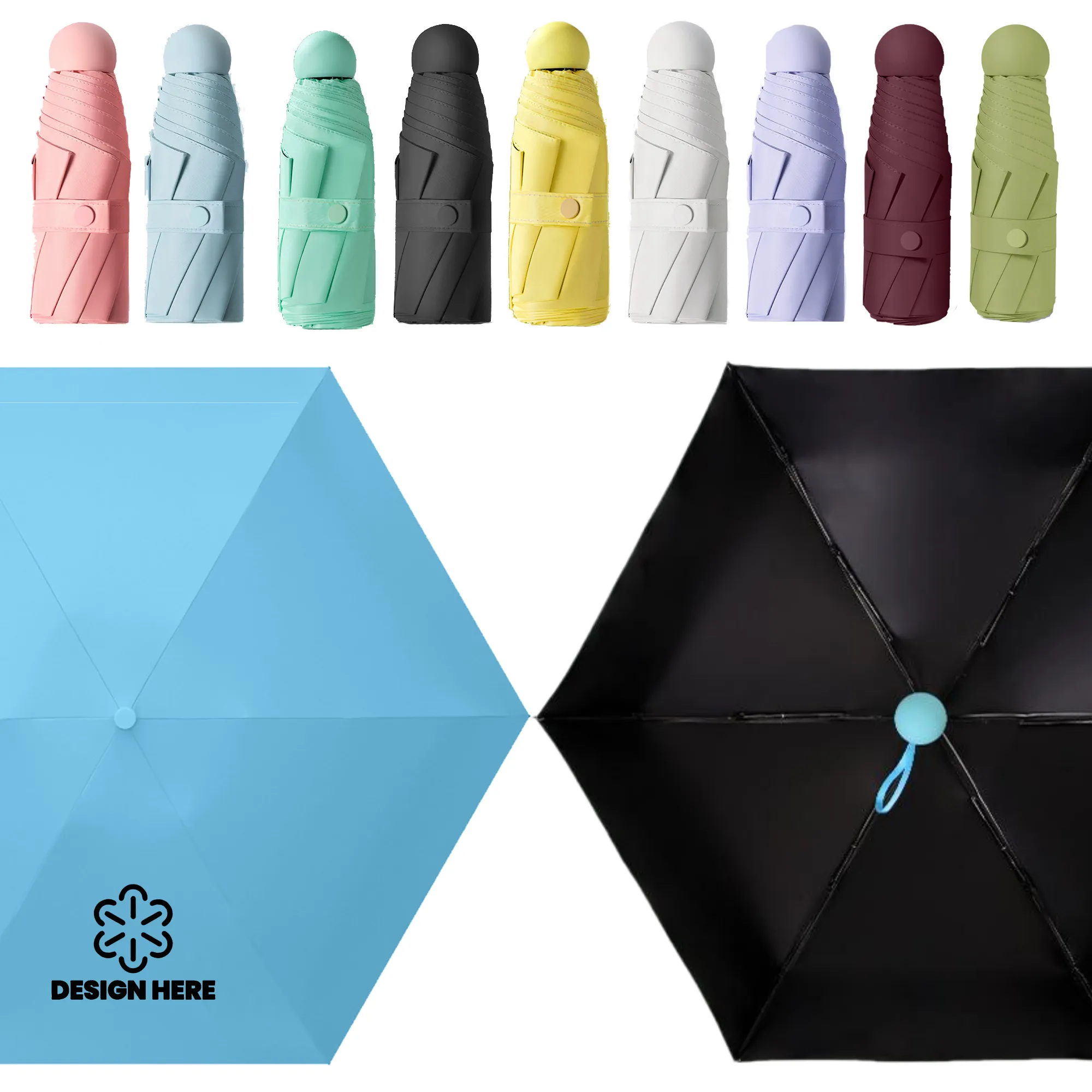 Mini Compact Travel Umbrella Lightweight Portable 2