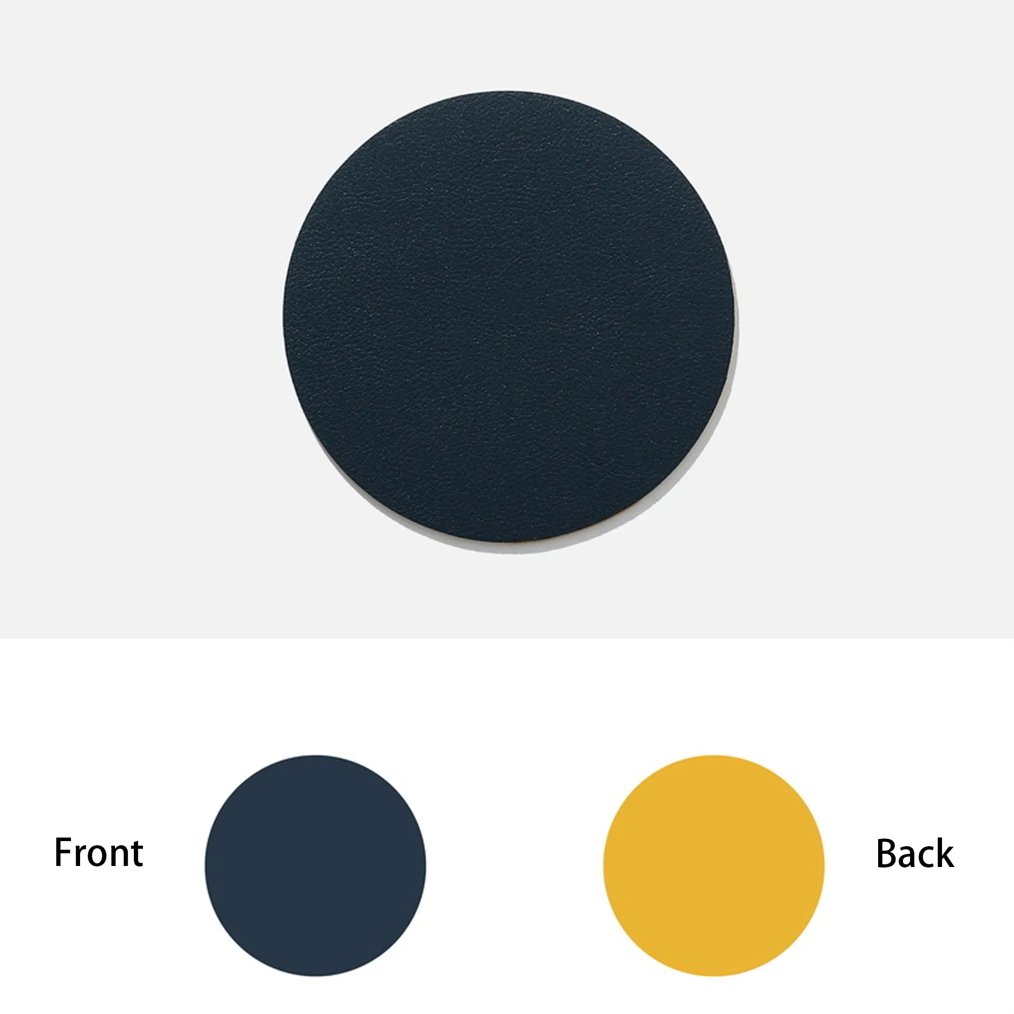 PU Leather Insulated Round Coasters Double Sided MOQ50pcs 2