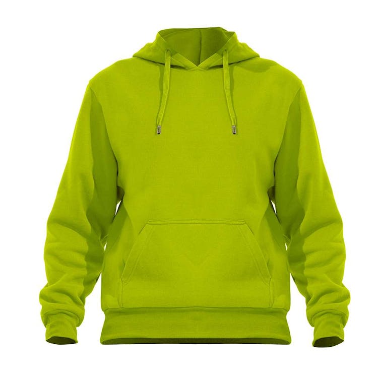 Fleece Pullover Hoodies - Size 3XL Safety Yellow, custom hoodie or sweatshirt with logo imprint 2