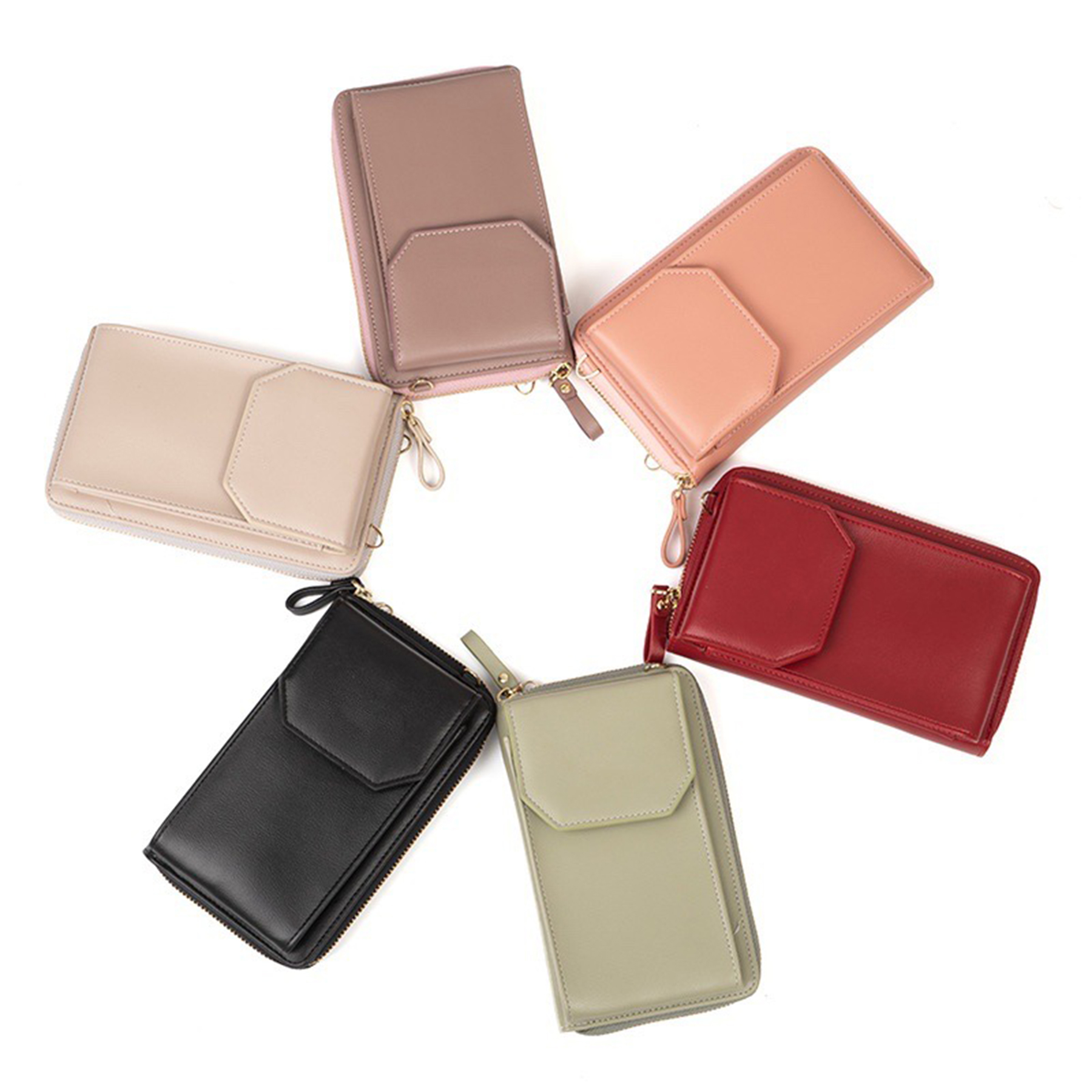 Leather Messenger Phone Purse Wallet 2