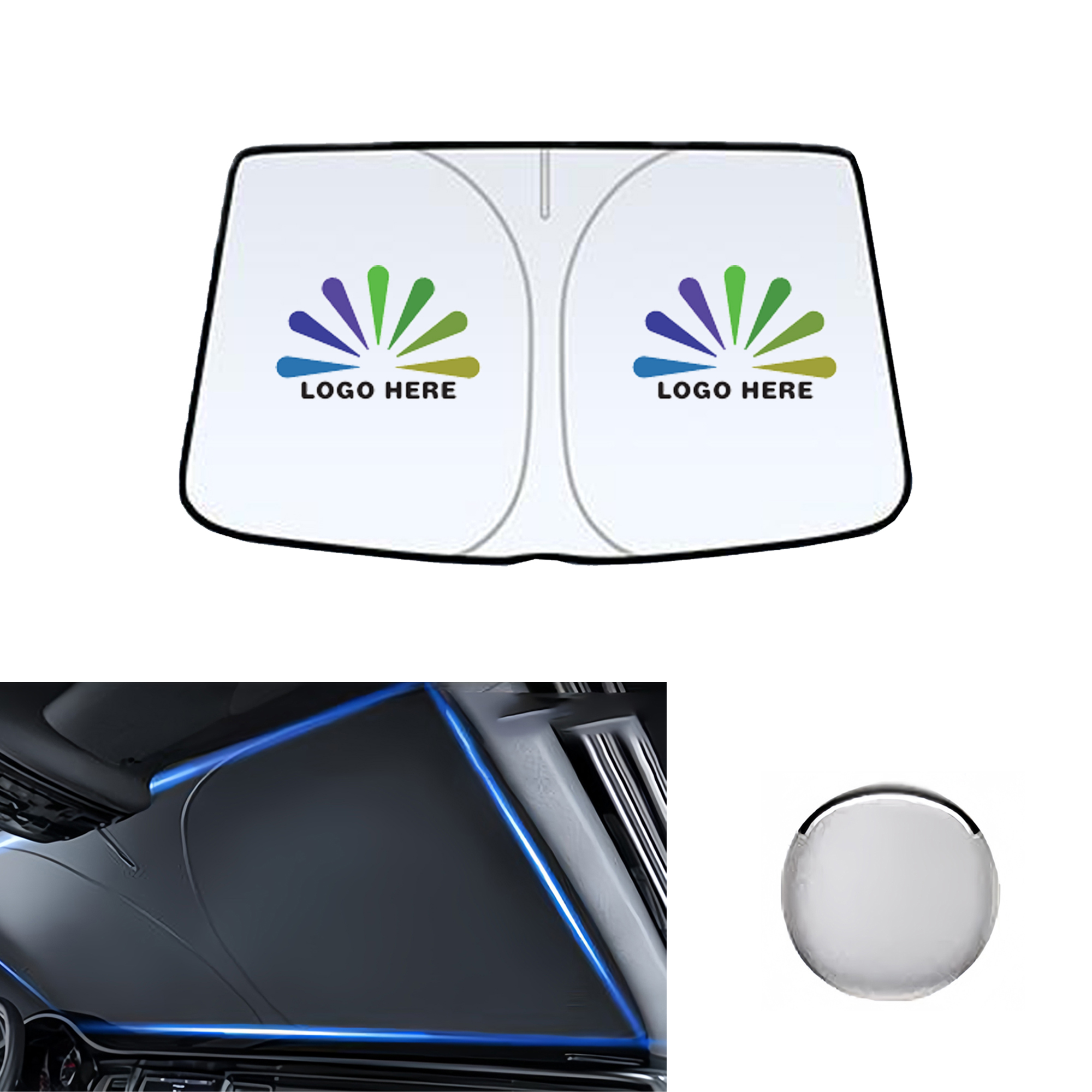 Personalized Foldable Car Sunshade 2