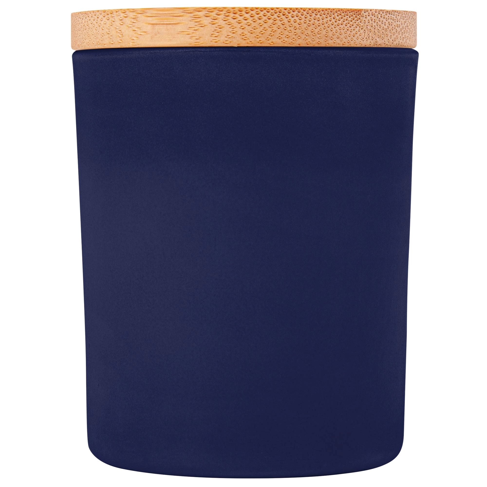 Vanilla-Scented Soy Wax Candle in Glass Jar w/Bamboo Lid (La 2