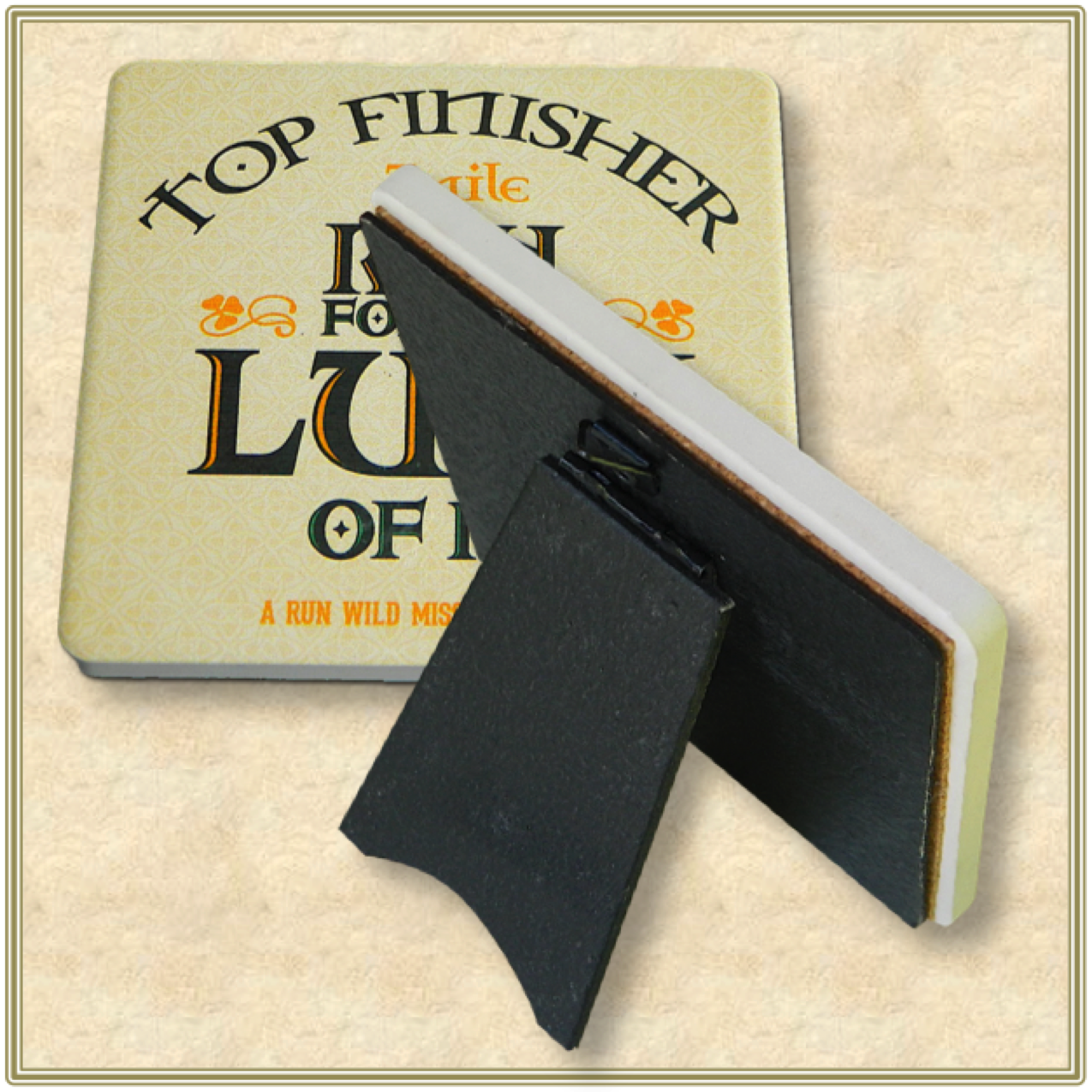 Custom Printed Square Stone Coaster with Easel Backing - Basic Print 5