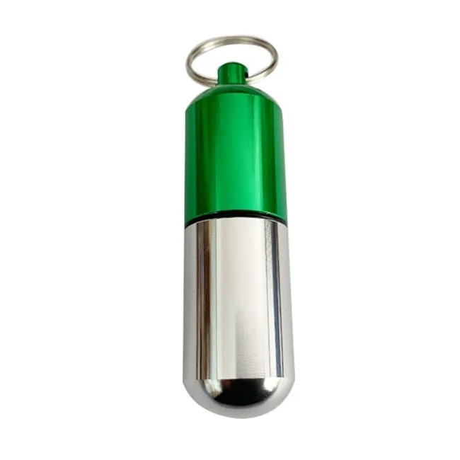 Metal Pill Box with Keychain 1