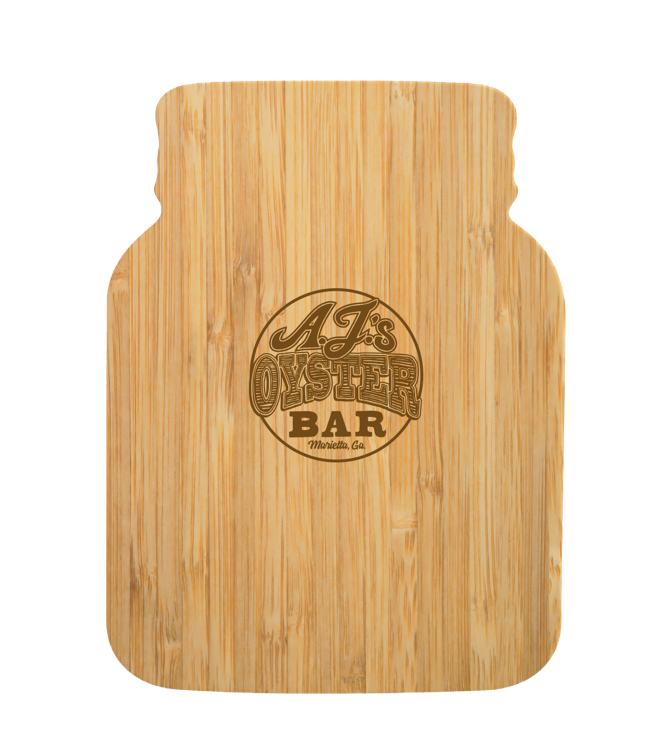 12" Mason Jar Bamboo Cutting Board 2