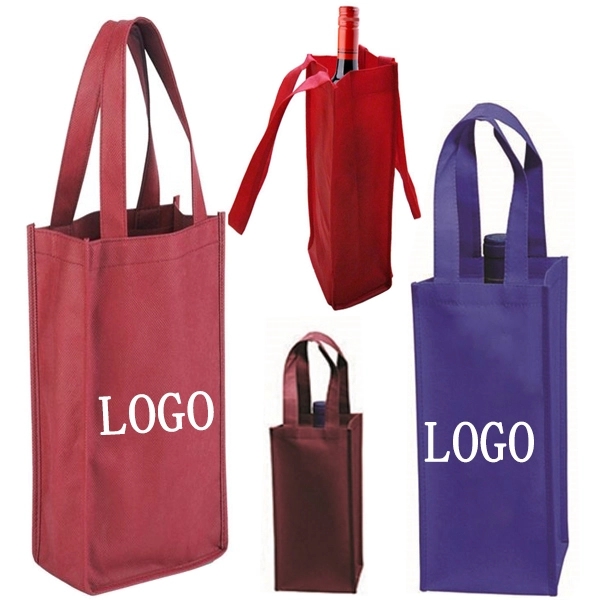 Non-Woven Single Wine Bottle Bag 1