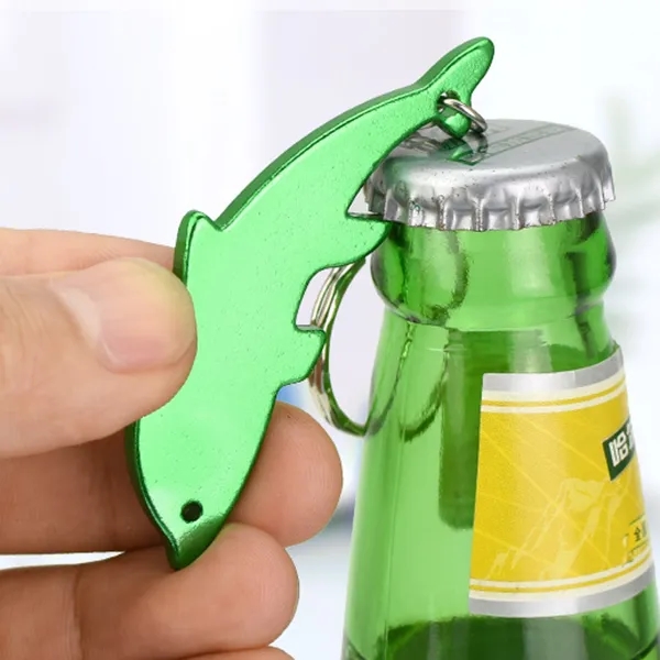 Customized Dolphin Shape Bottle Opener Keychains 5