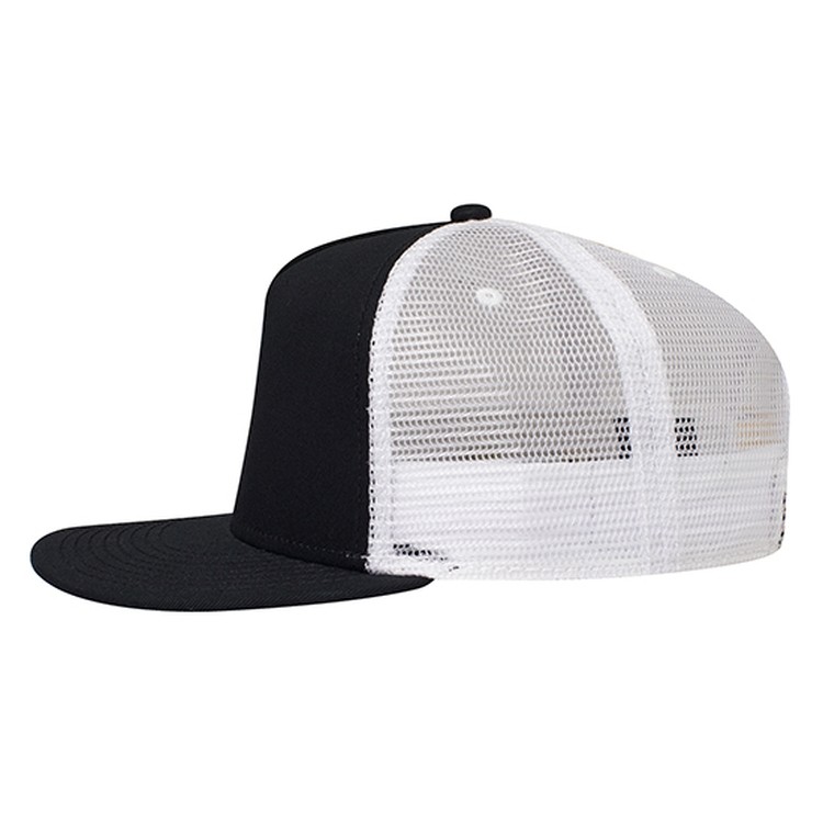 OTTO CAP® OTTO SNAP 5 Panel Pro Style Mesh Back Trucker Snapback Hat 34