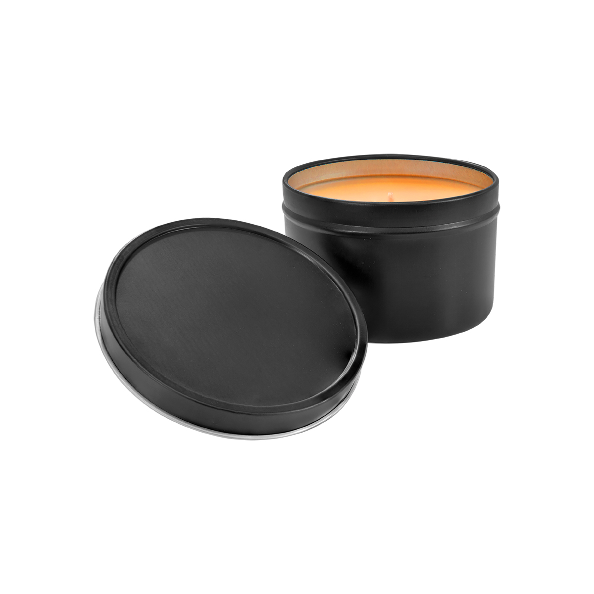 8oz Bright Citrus Candle in Black Metal Tin 3
