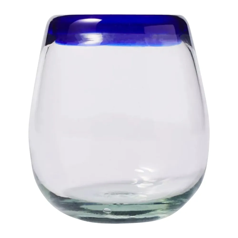 Handblown Mexican Stemless Wine Glass 6