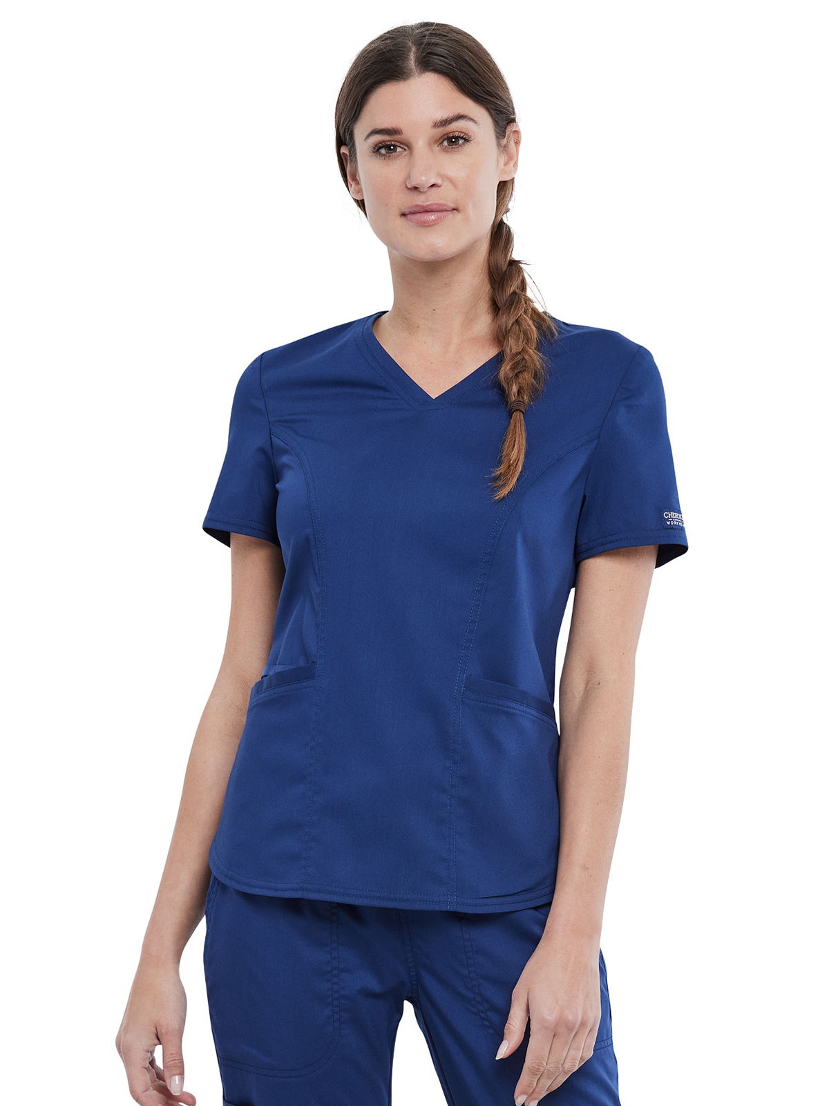 Cherokee - Workwear Revolution - Women's 2-Pocket V-Neck Top 8