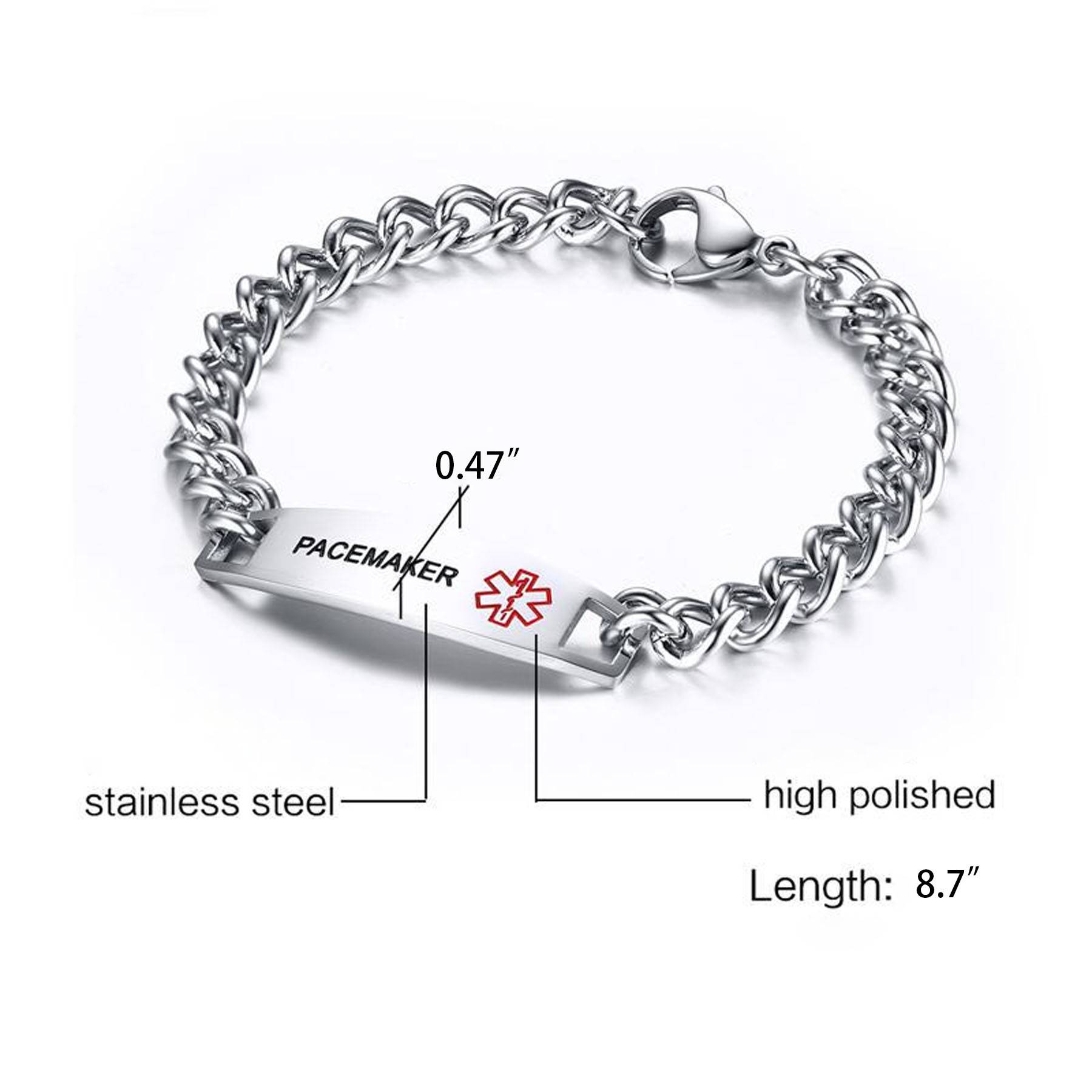 Silver Medical Bracelet 2