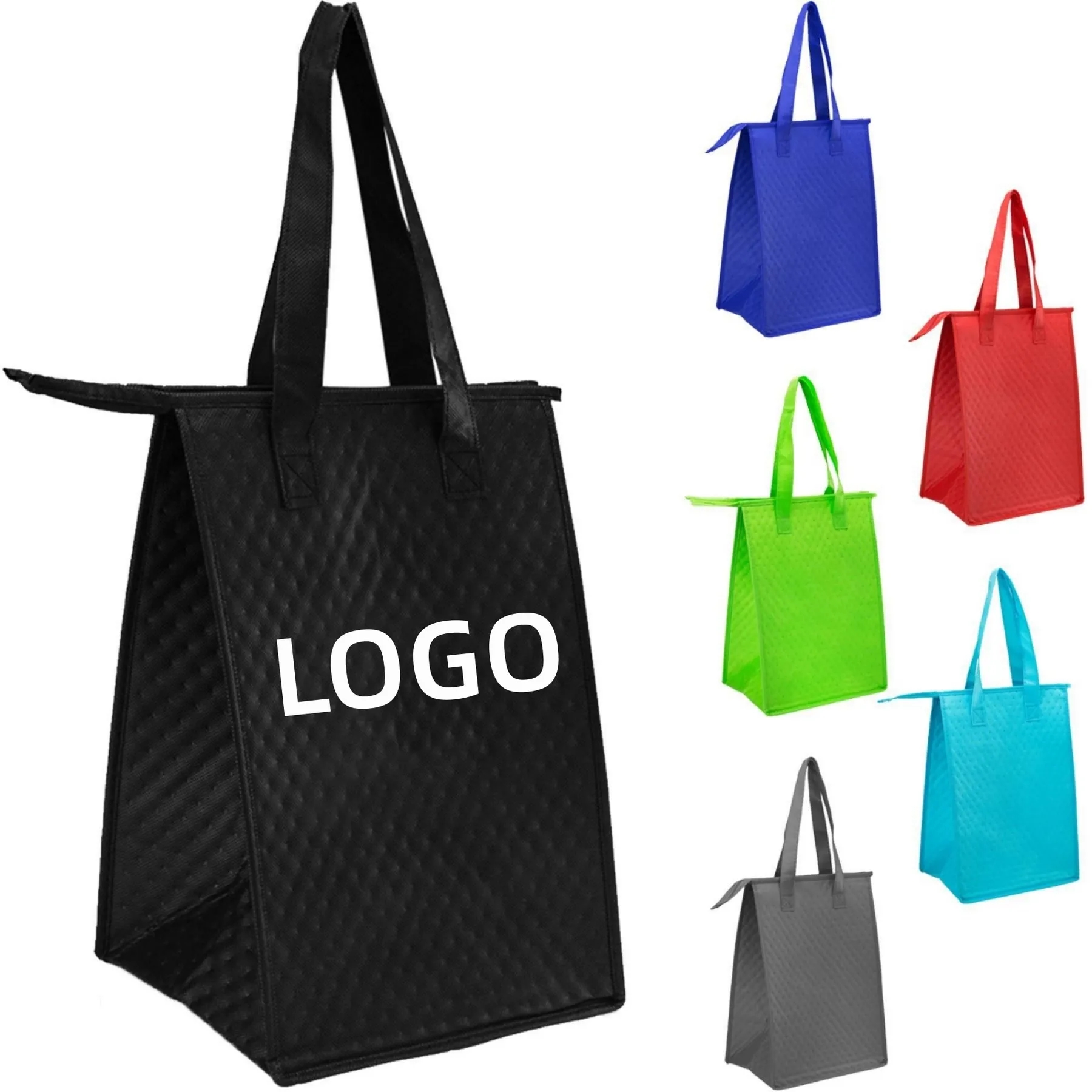 Zipper Insulated Lunch Tote Bags 1