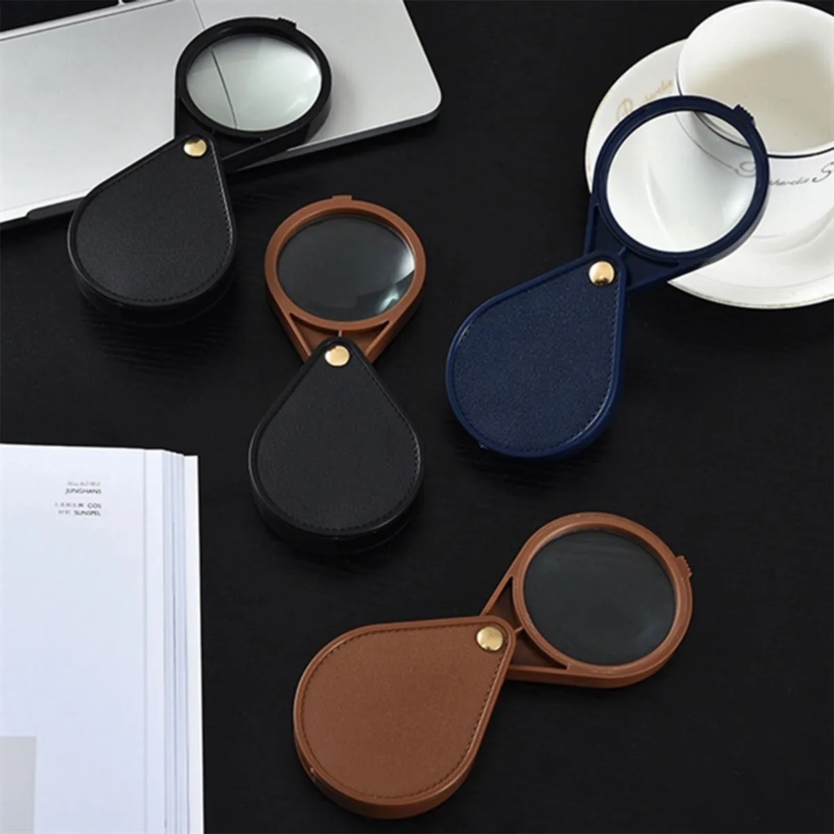 Portable Folding Pocket 10X Magnifying Glass For Reading 3