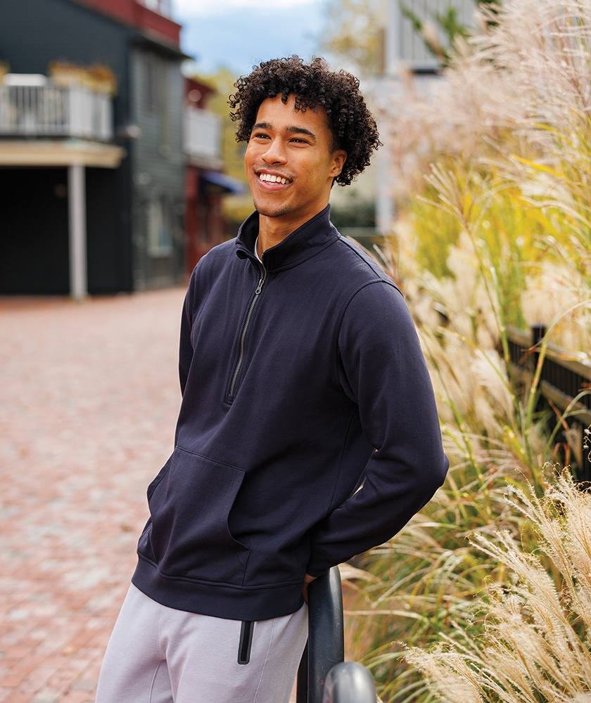 Men's Willow Half Zip Sweatshirt, custom hoodie or sweatshirt with logo imprint 12