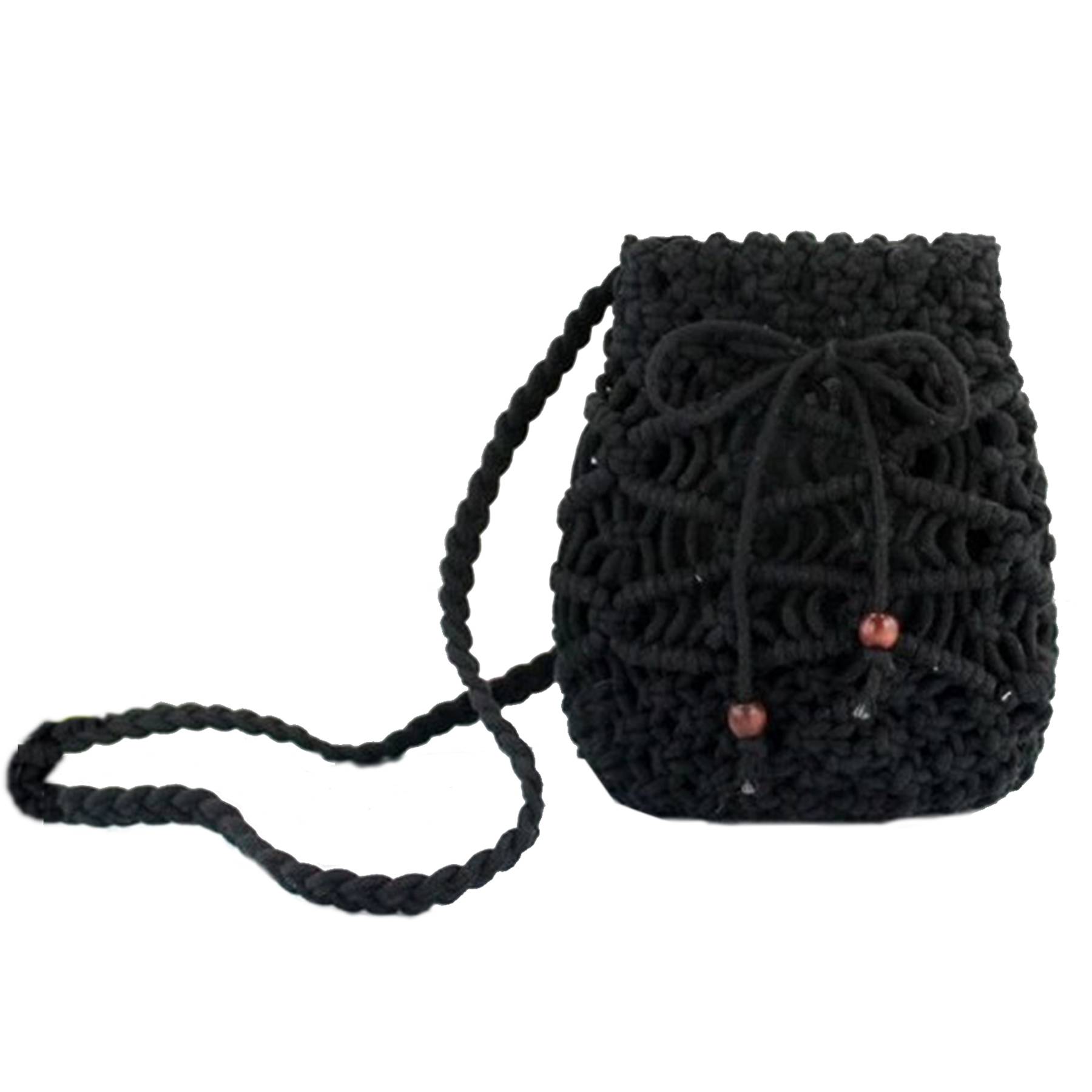 Jute Drawstring Crossbody Beach Woven Bag 2