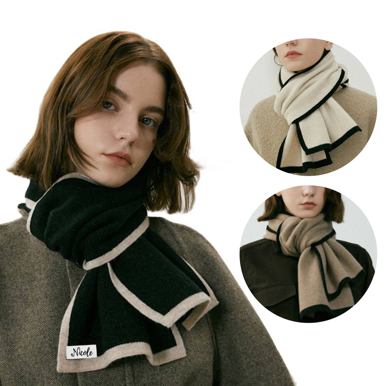 Elegant Women's Cozy Winter Knitted Scarf 2