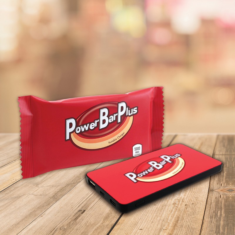 Power Bar Plus - 5000mAh Power Bank with Full Color Wrapper