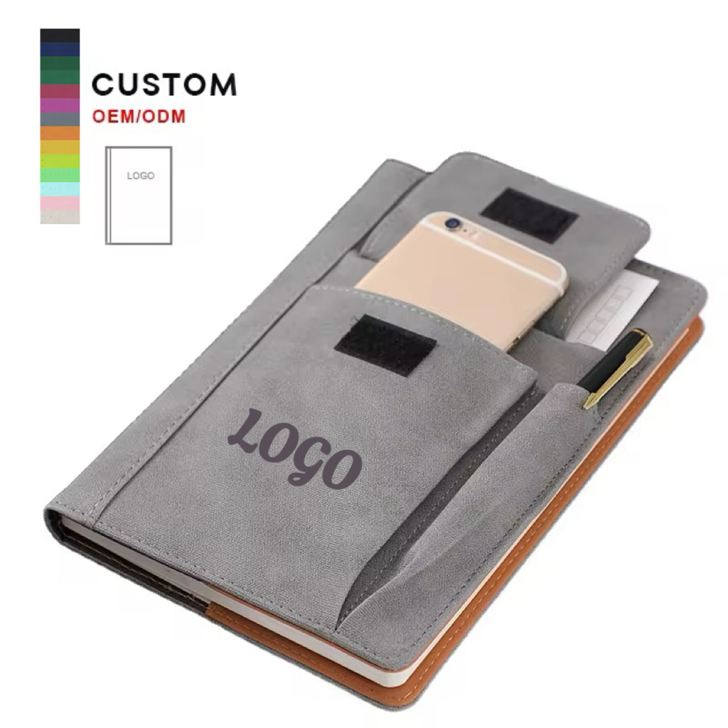 MOQ 10 pcs Multi-Functional Notebook with Pockets 3