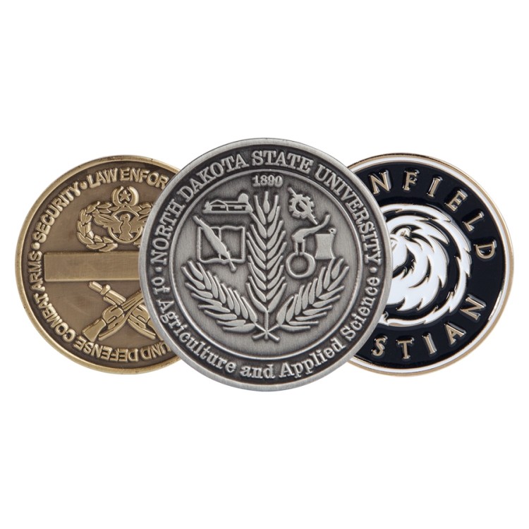 1.5" Zinc Challenge Coin (No Color Fill) 1