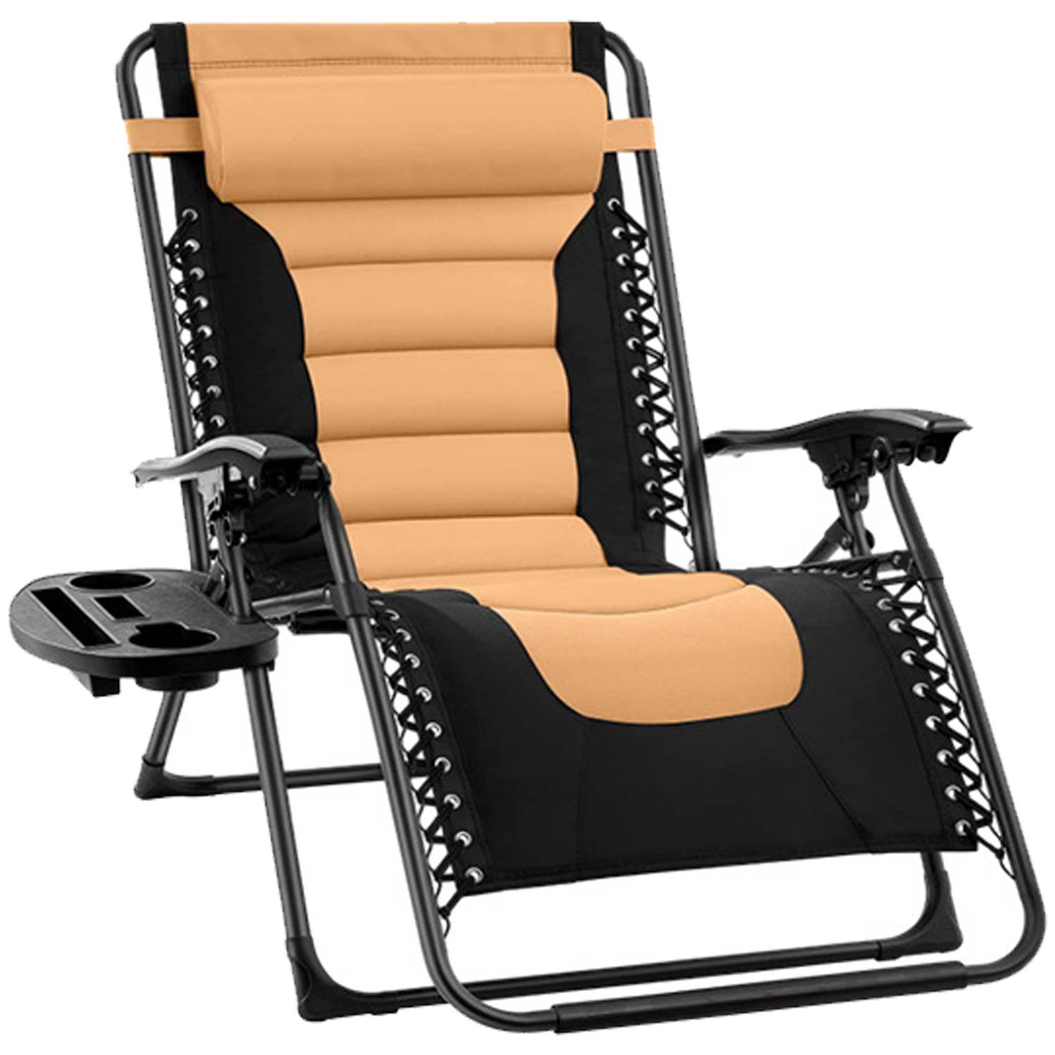 Adjustable Zero Gravity Folding Lounge Chair w/ Cup Holder 4