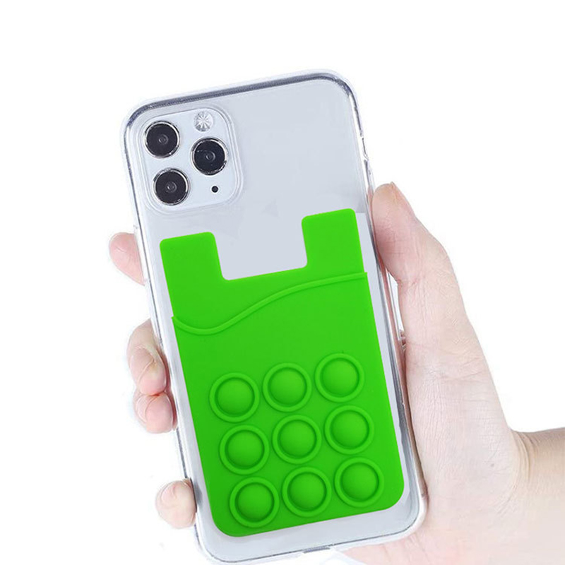 Silicone Popper Stress Reliever Phone Card Holder 4