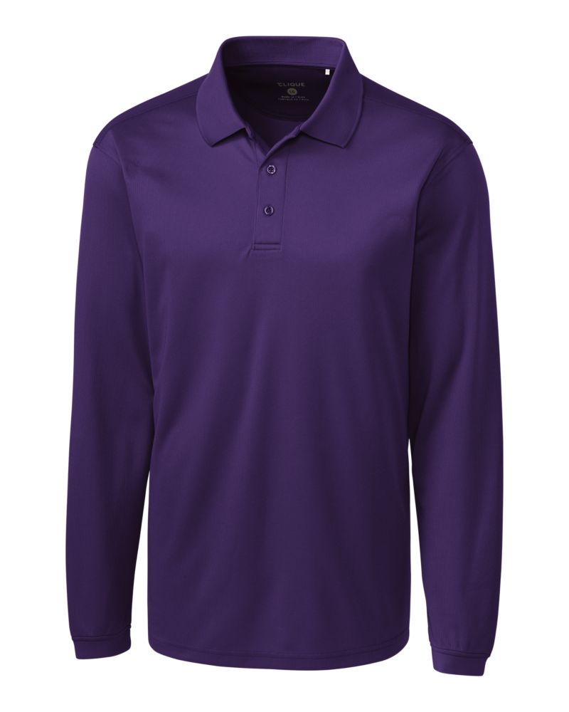 Clique Ice Pique Tech Mens Long Sleeve Polo 26