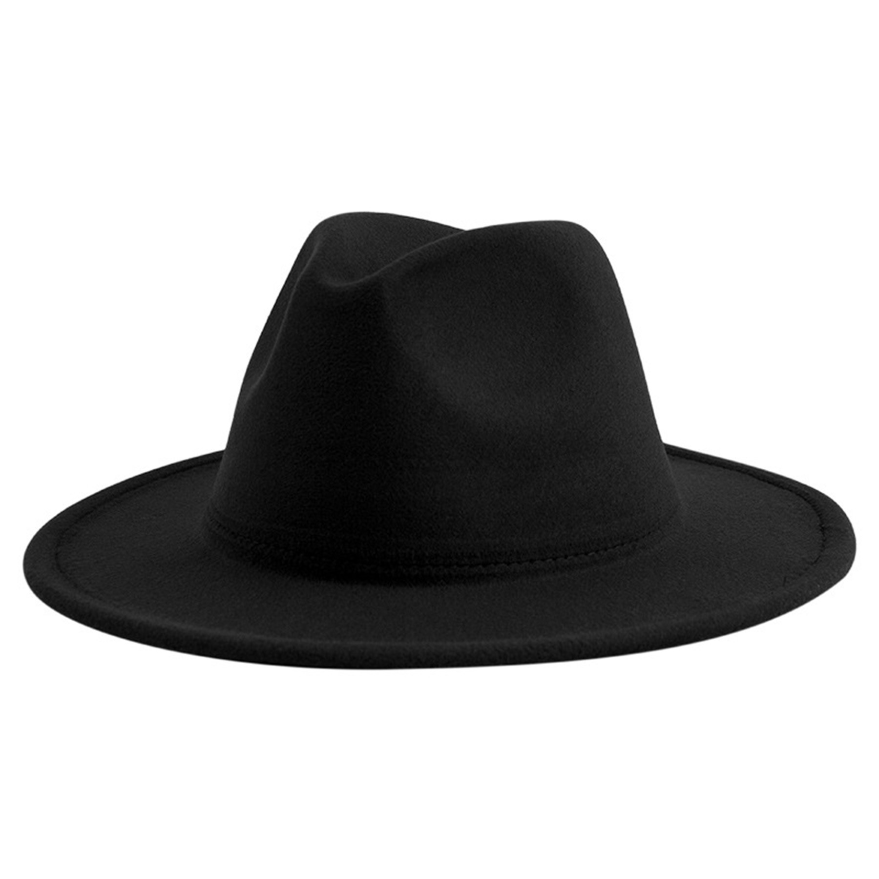 Classic Wide Brim Fedora Hat 2