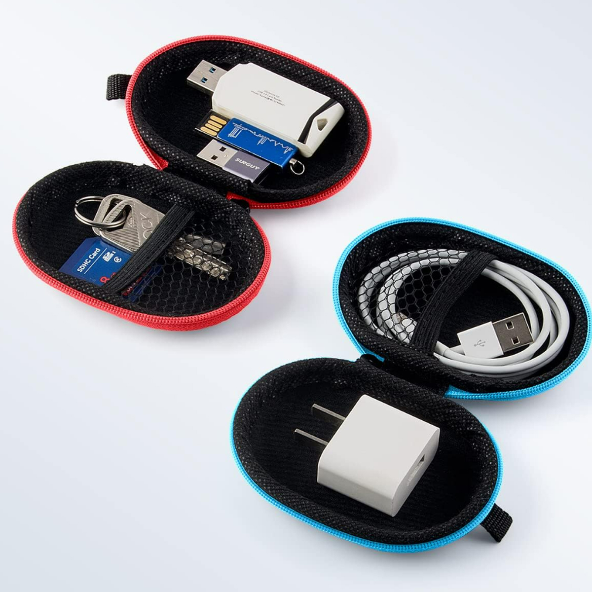 EVA Oval Earbud Cable Organizer Case 6