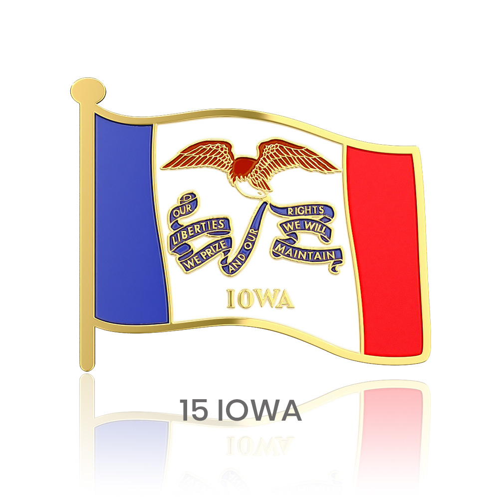 1" Stock Flag Pins 28