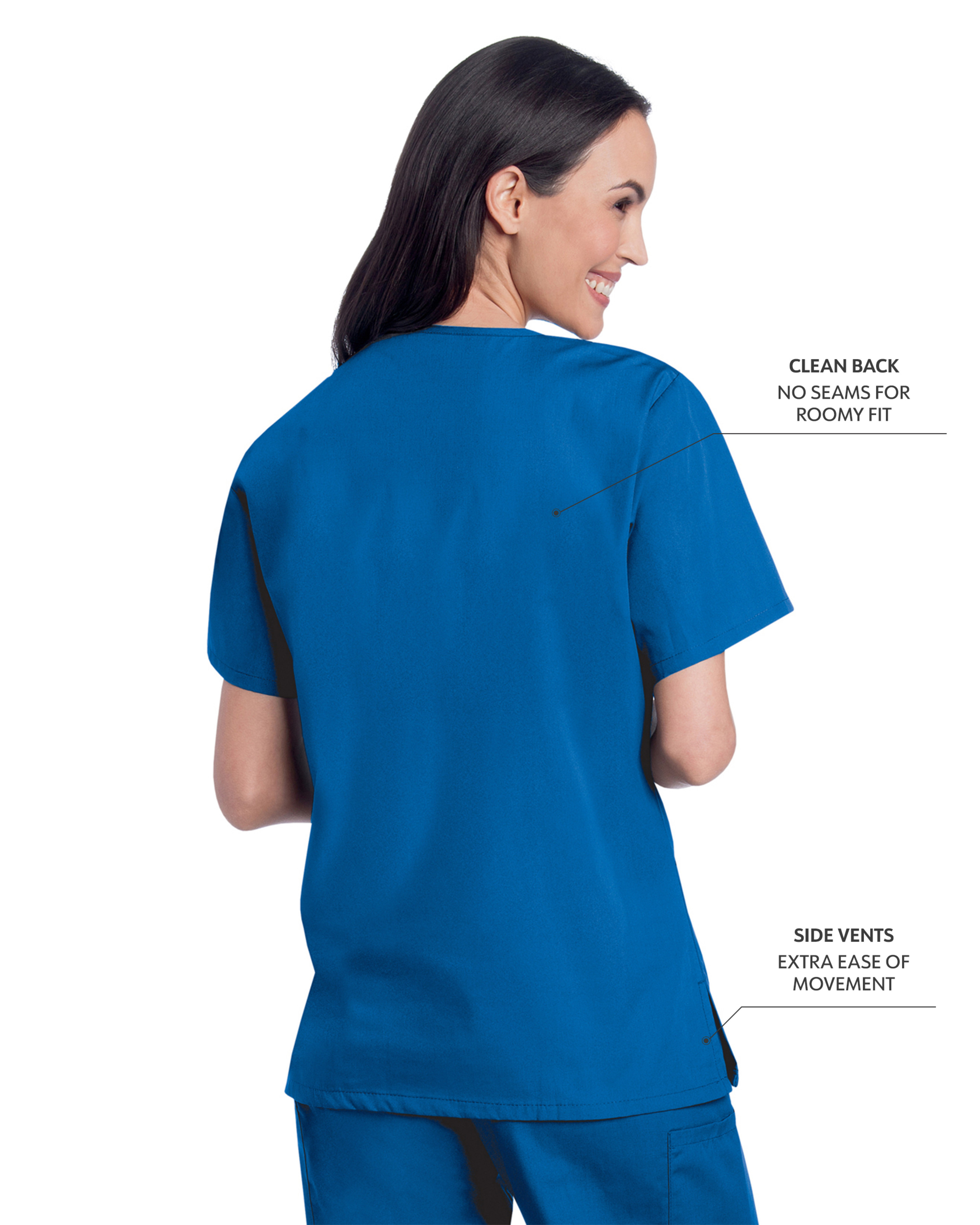 Landau - ScrubZone - Women's Three-Pocket Clean Back V-Neck Top 33