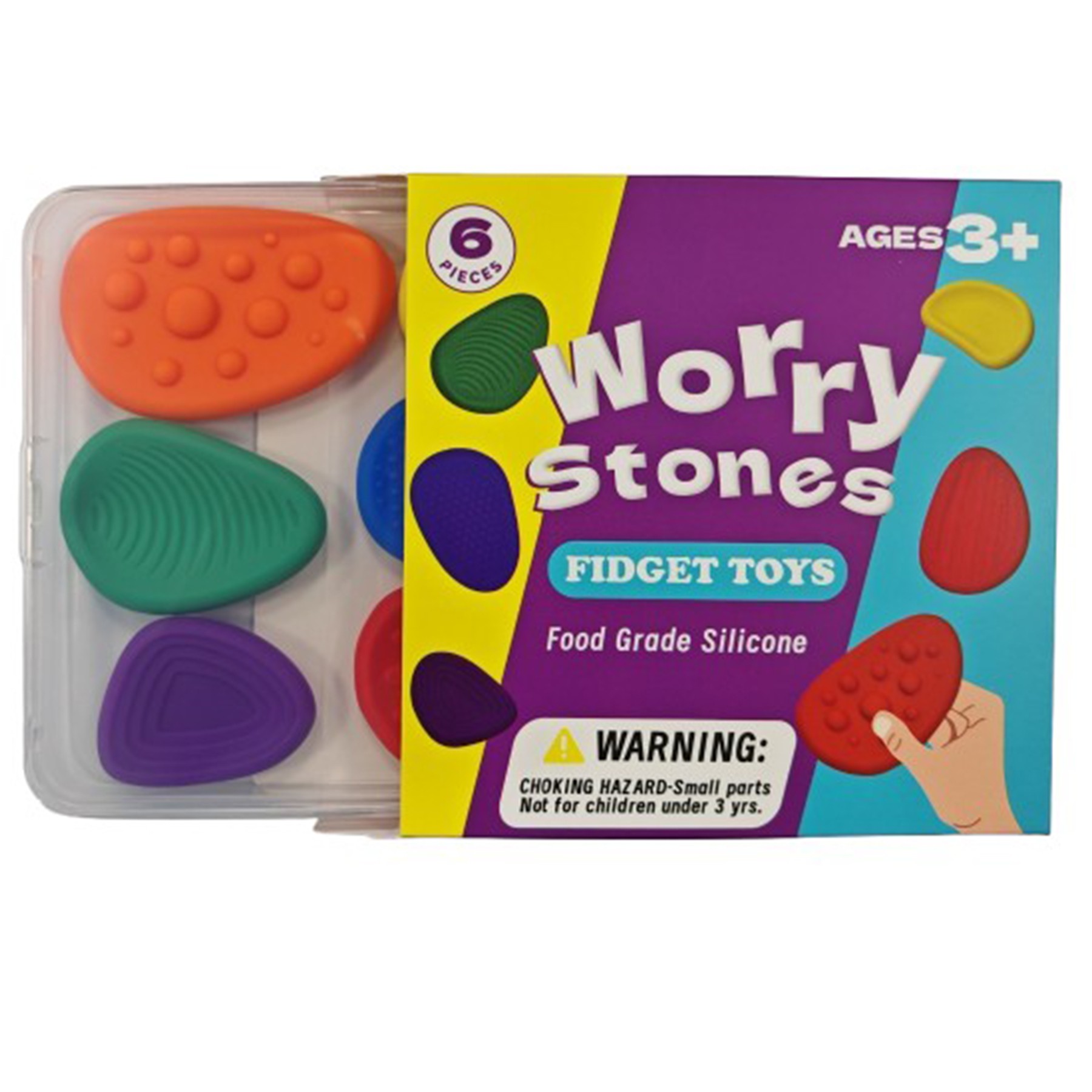 Silicone Sensory Stone Set (6 Pieces) 2
