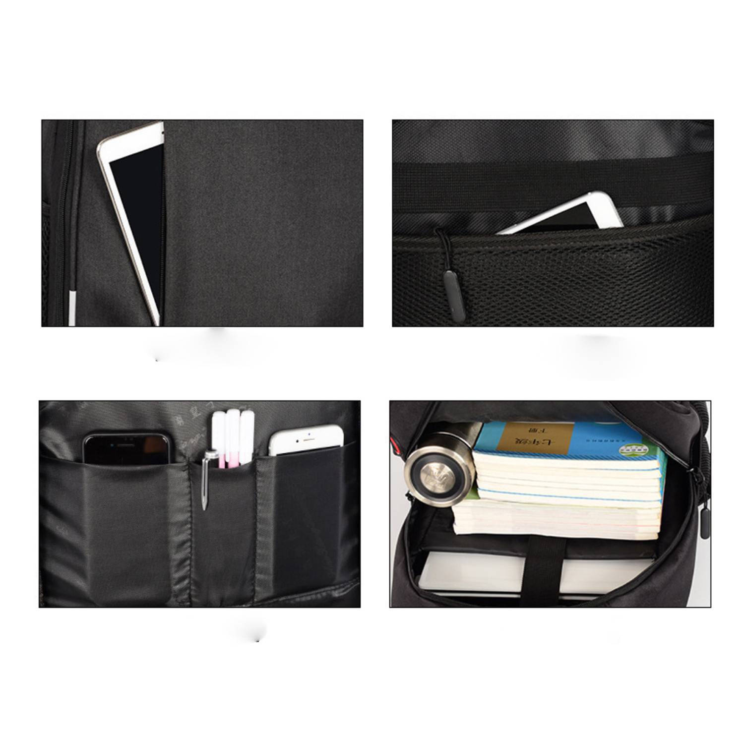Business Computer Oxford Backpack With Usb Charging Port 3