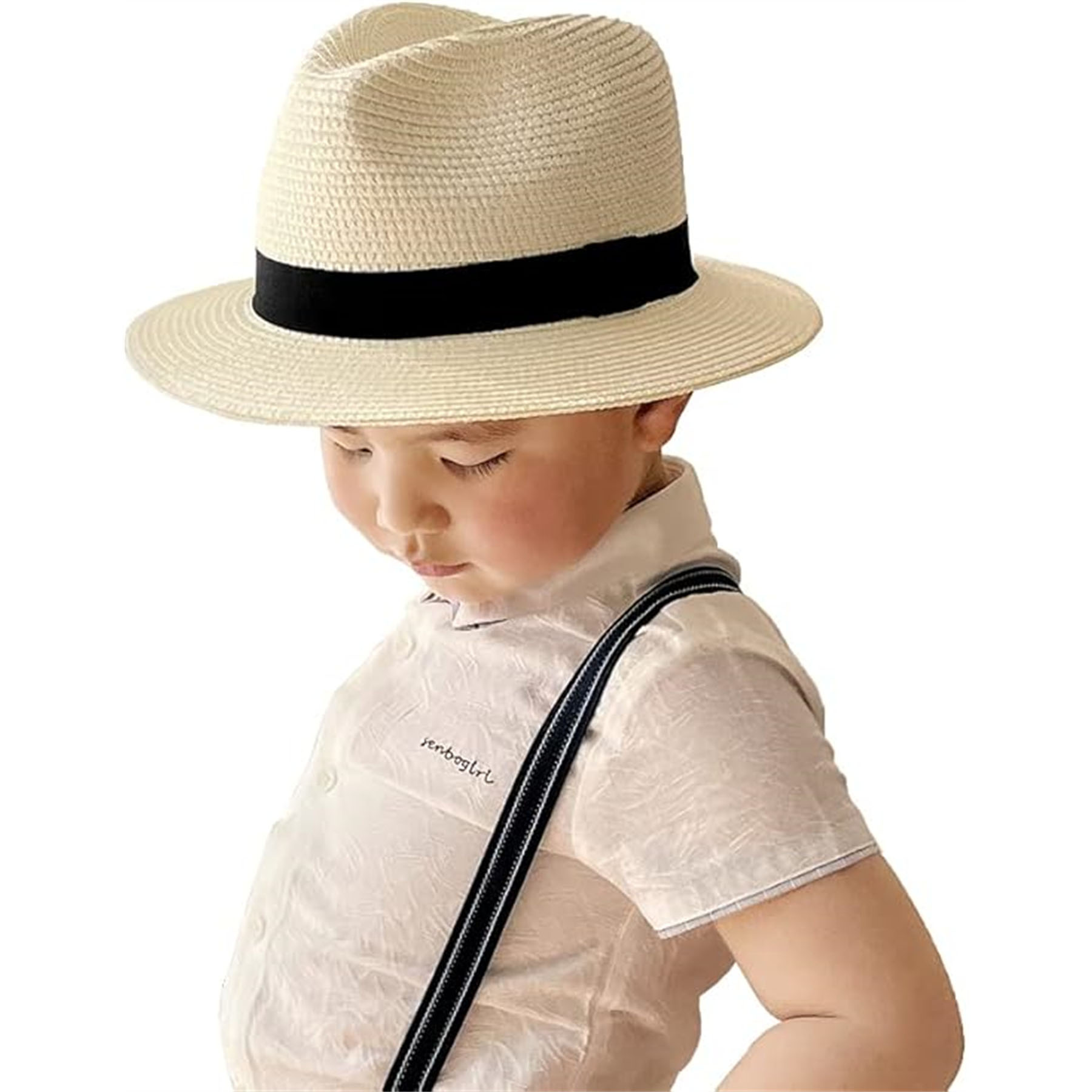 Straw Fedora Sun Hat for Kids 10