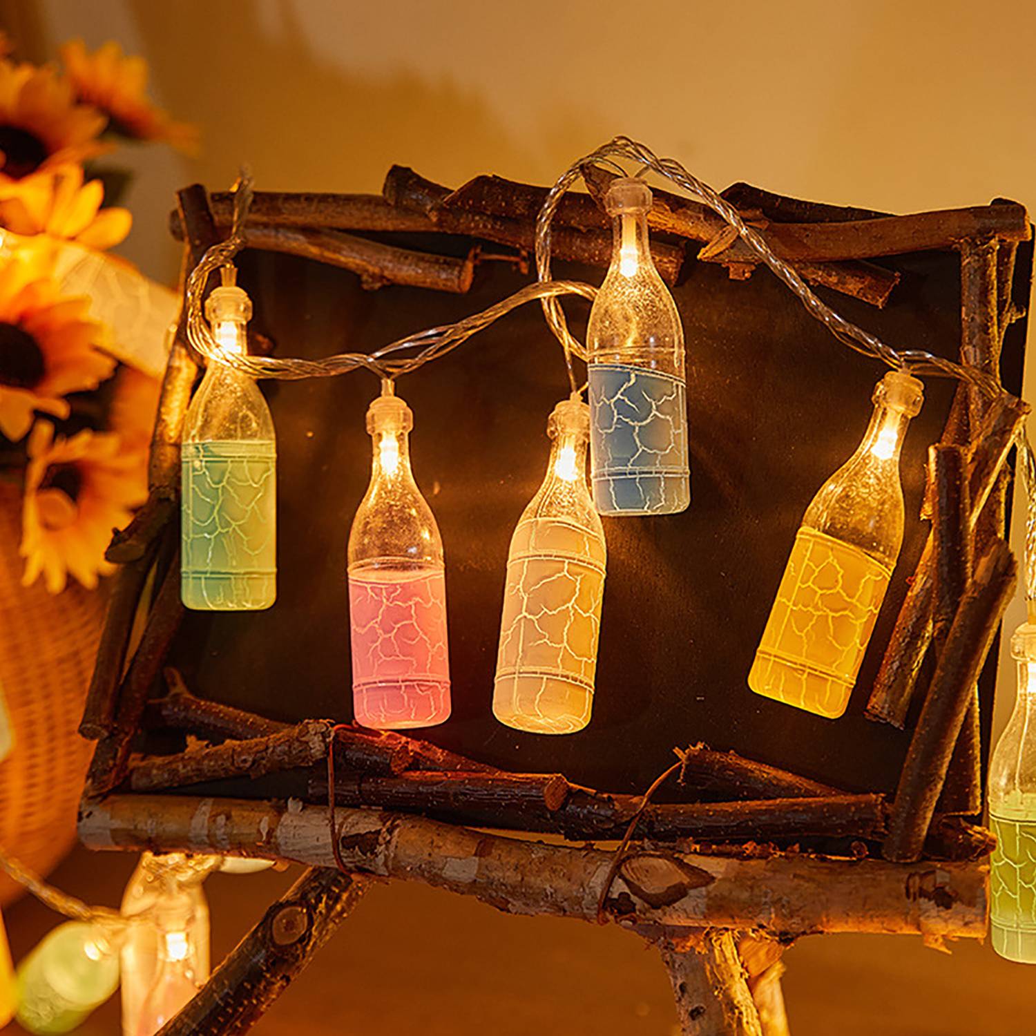 Beer Bottle-Shaped Glowing Atmosphere Lamp USB String Light 3