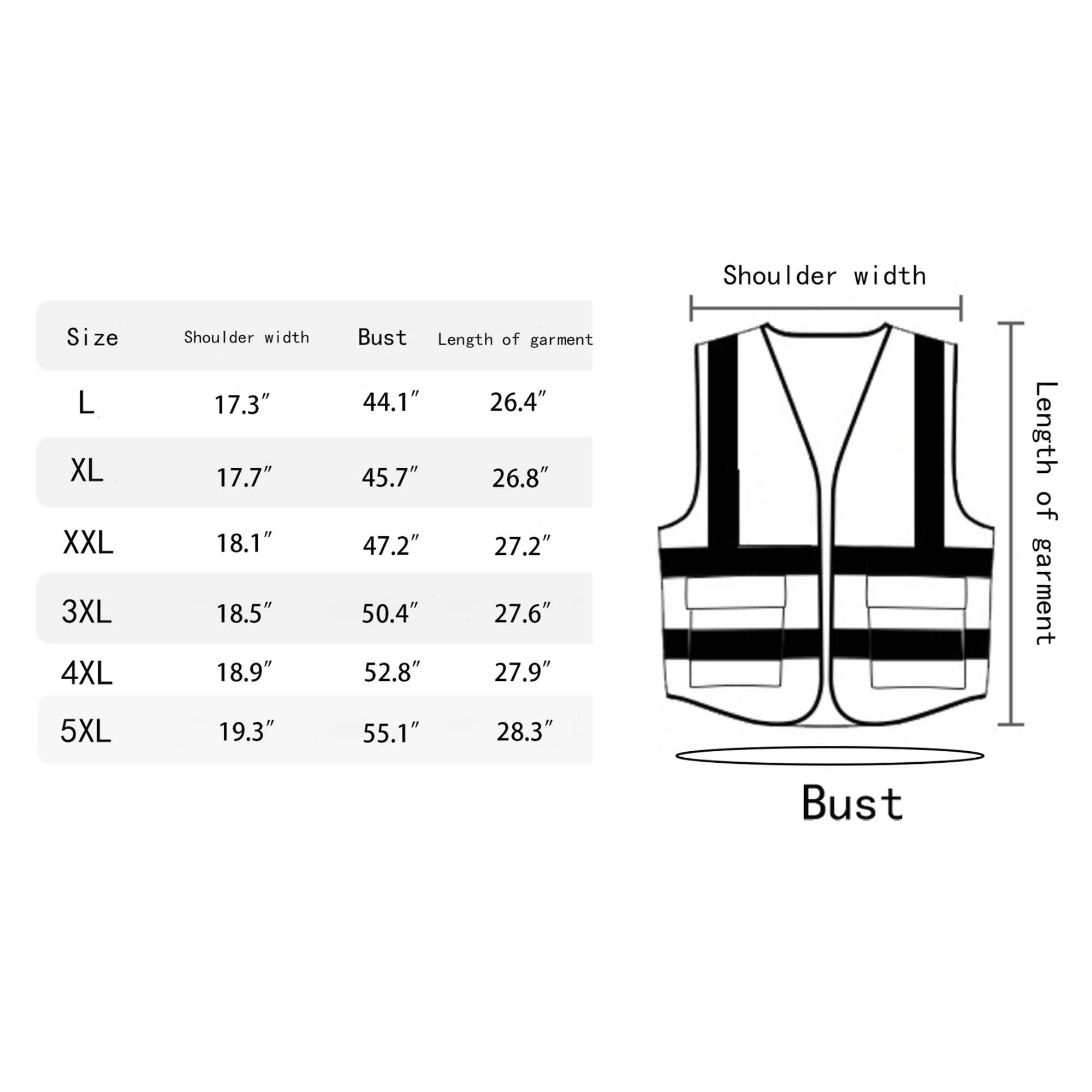 Safety Work Vest with Reflective Details & Knitted Fabric 2