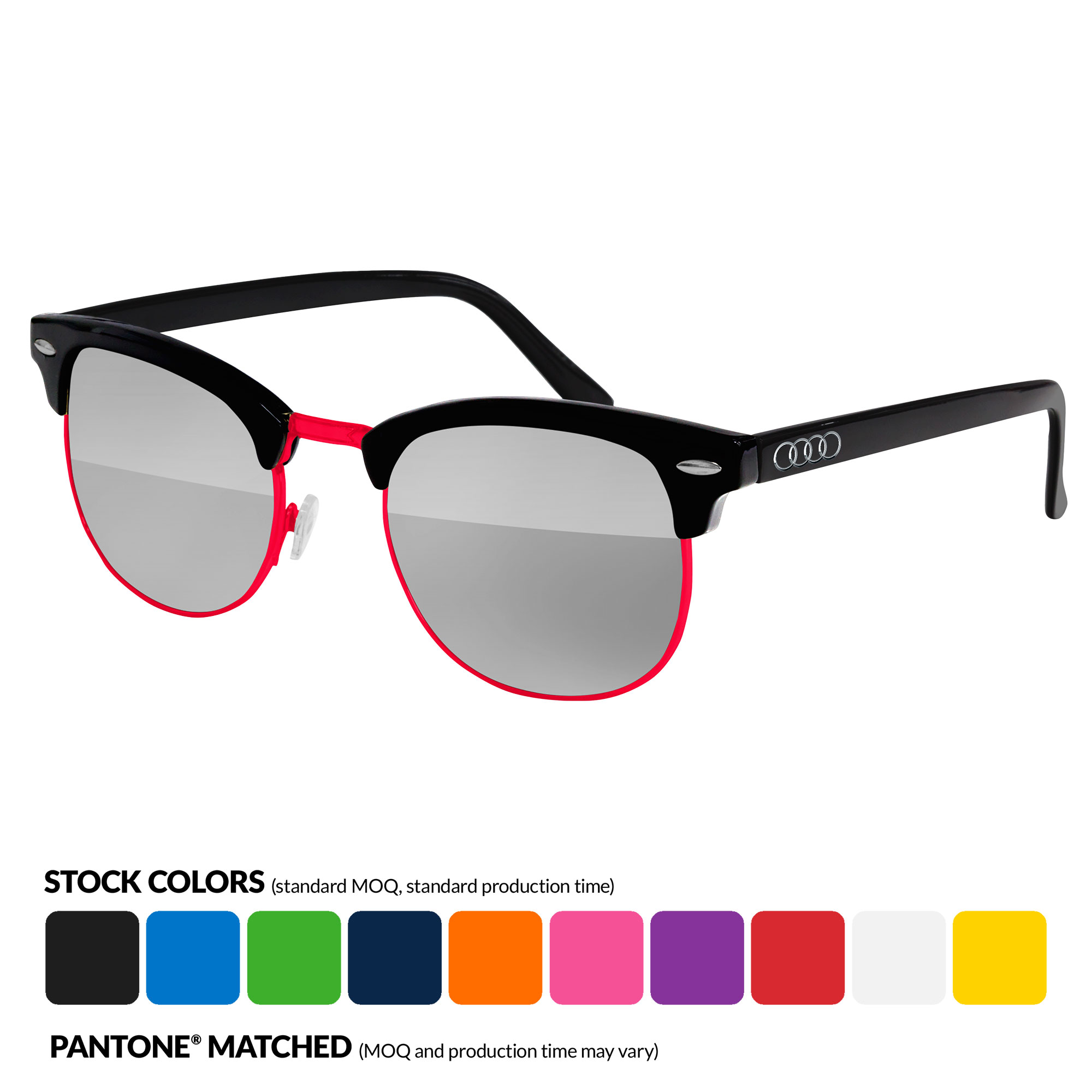Metal Club Promotional Mirror Sunglasses w/ Temple Imprint 11