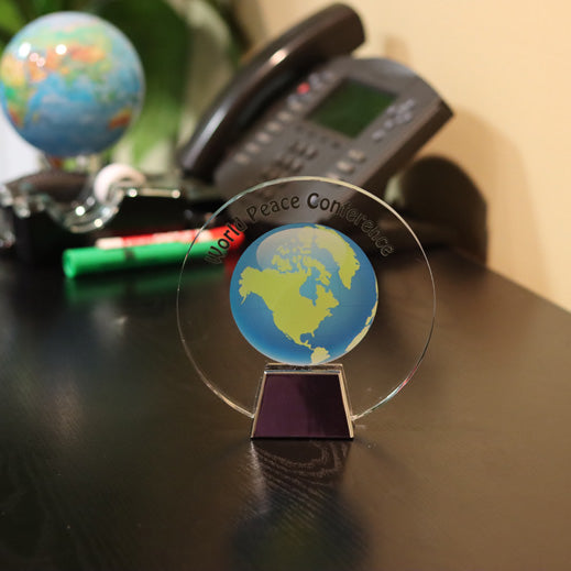 Acrylic Circle With Chrome Base 2